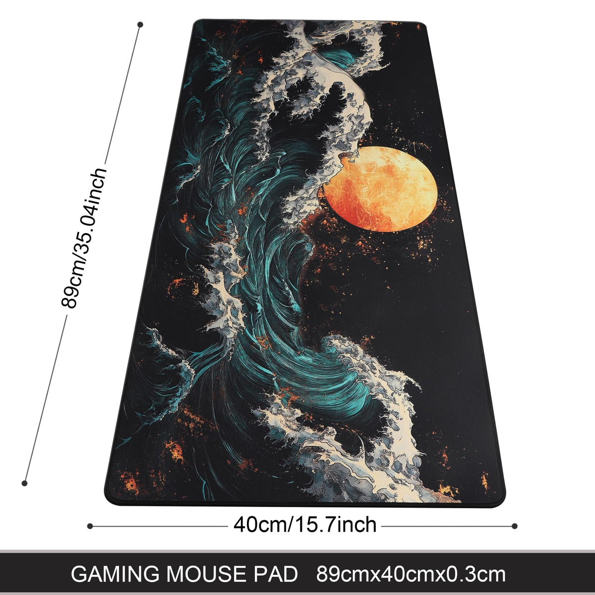 Gaming Mouse Mat/Large Mouse Pad 900 x 400 x 3mm / XXL mouse pad/large size | improved precision and speed | rubber base for stable grip on smooth surfaces | non-slip (90x40 Black)