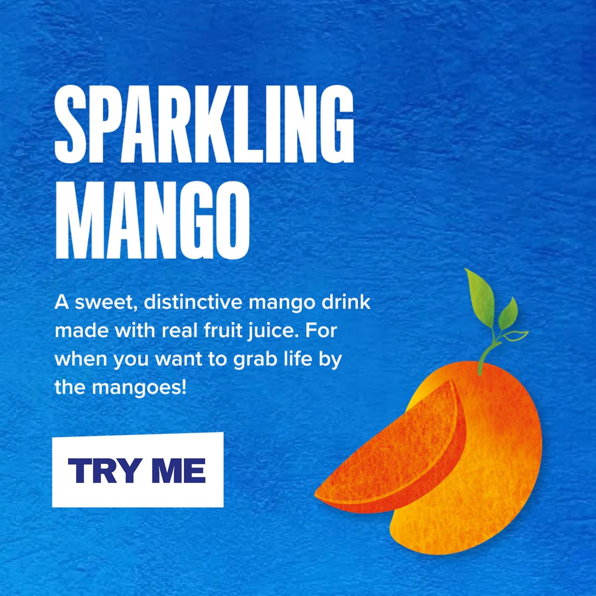 Rubicon Mango Sparkling Fruit Soft Drink, 6 Pack, 330ml Cans