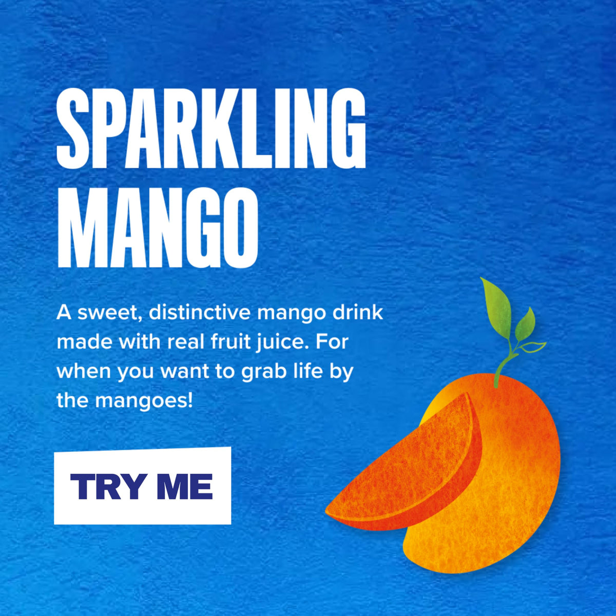 Rubicon Mango Sparkling Fruit Soft Drink, 6 Pack, 330ml Cans
