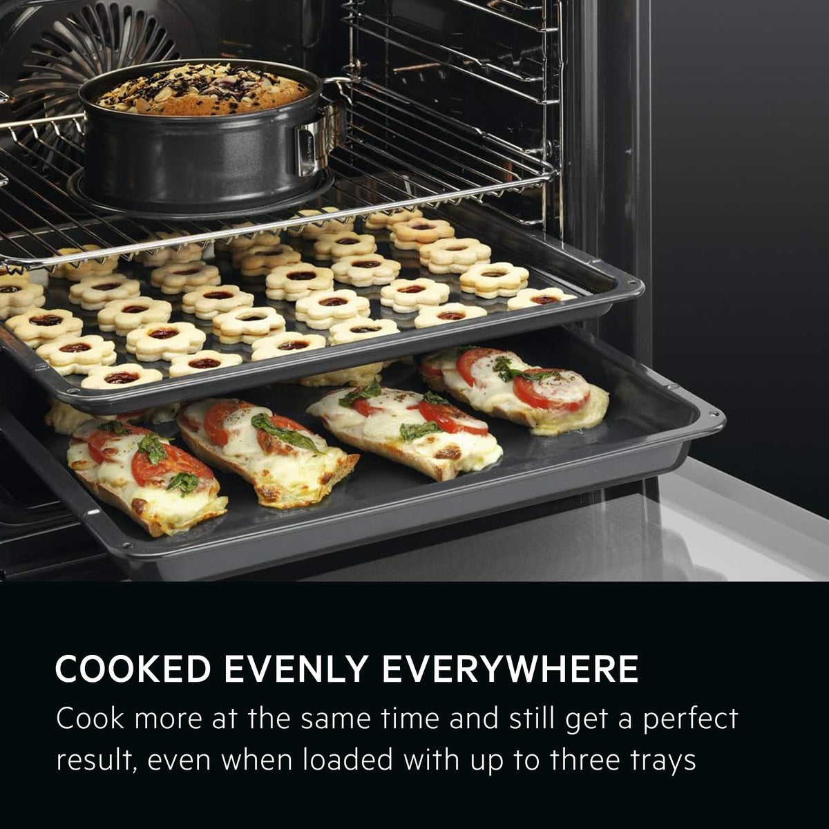 AEG Built-in Oven BEX535A61B, 72 L, Class A, Black