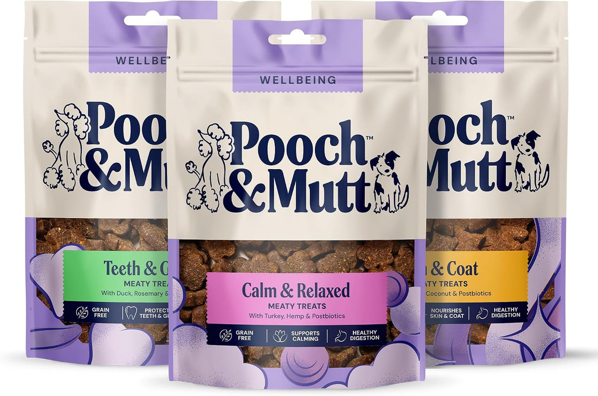 Pooch & Mutt - Meaty Dog Treats (Grain Free), Variety Set, Pack of 3x120g