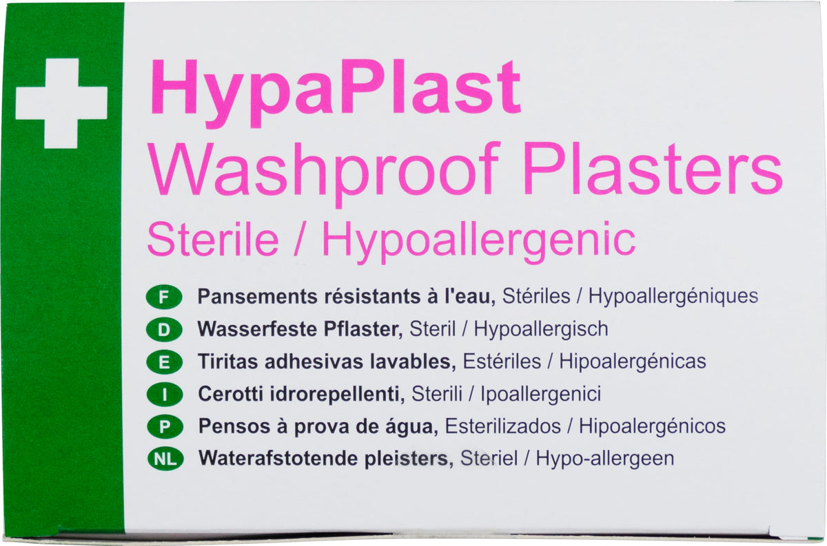 Safety First Aid Group HypaPlast Pink Washproof Plasters, 7.2 x 2.5 cm (Pack of 100)