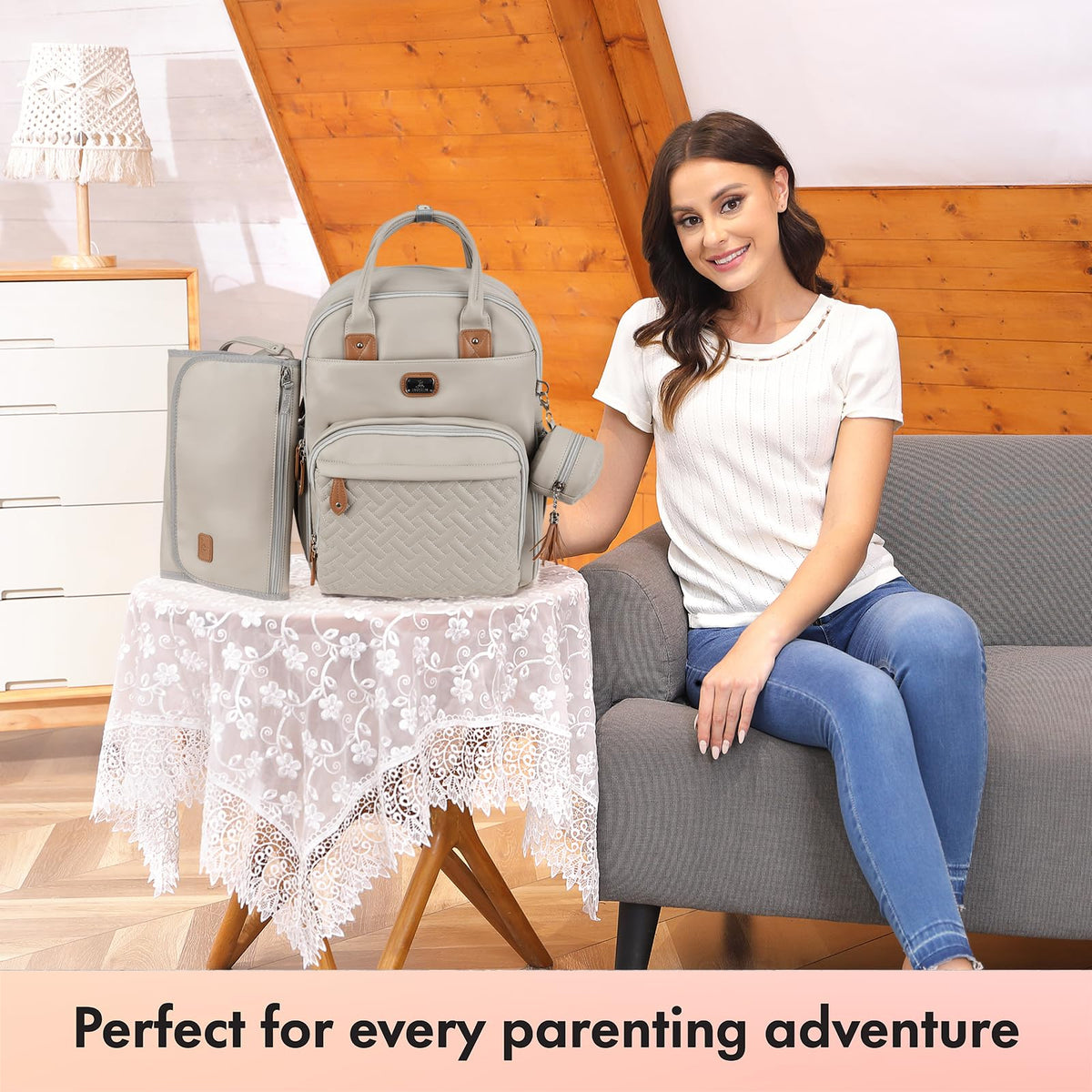 Dikaslon Baby Changing Bags Backpack, Large Baby Bag, 19 Pockets, Outdoors