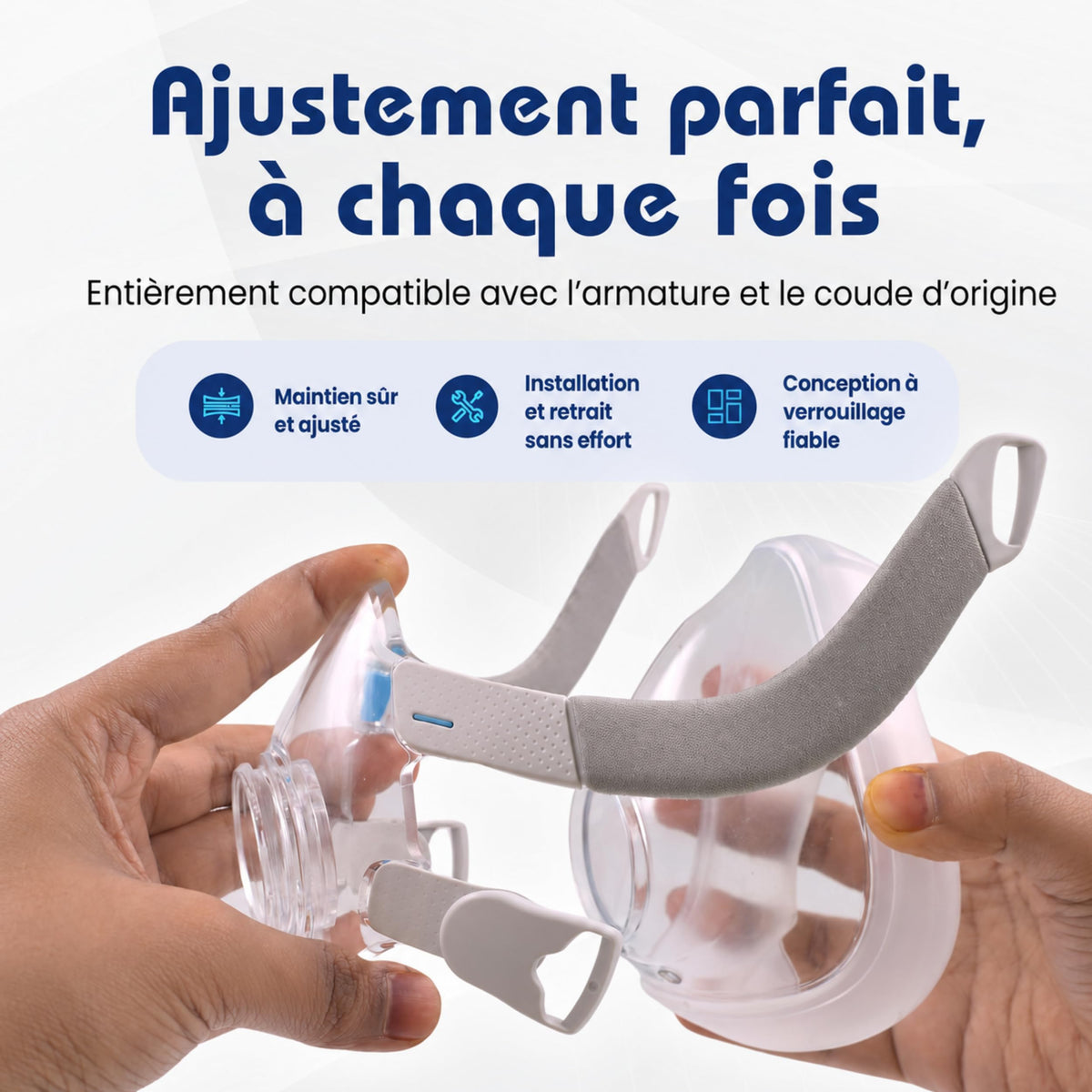 Replacement Cushion for AirFit F20 Mask - Pack of 2 Soft Silicone, Adaptive Design, Accessories, Sleep Apnea Mask, Comfortable and Secure Seal, Easy to Replace (Medium)