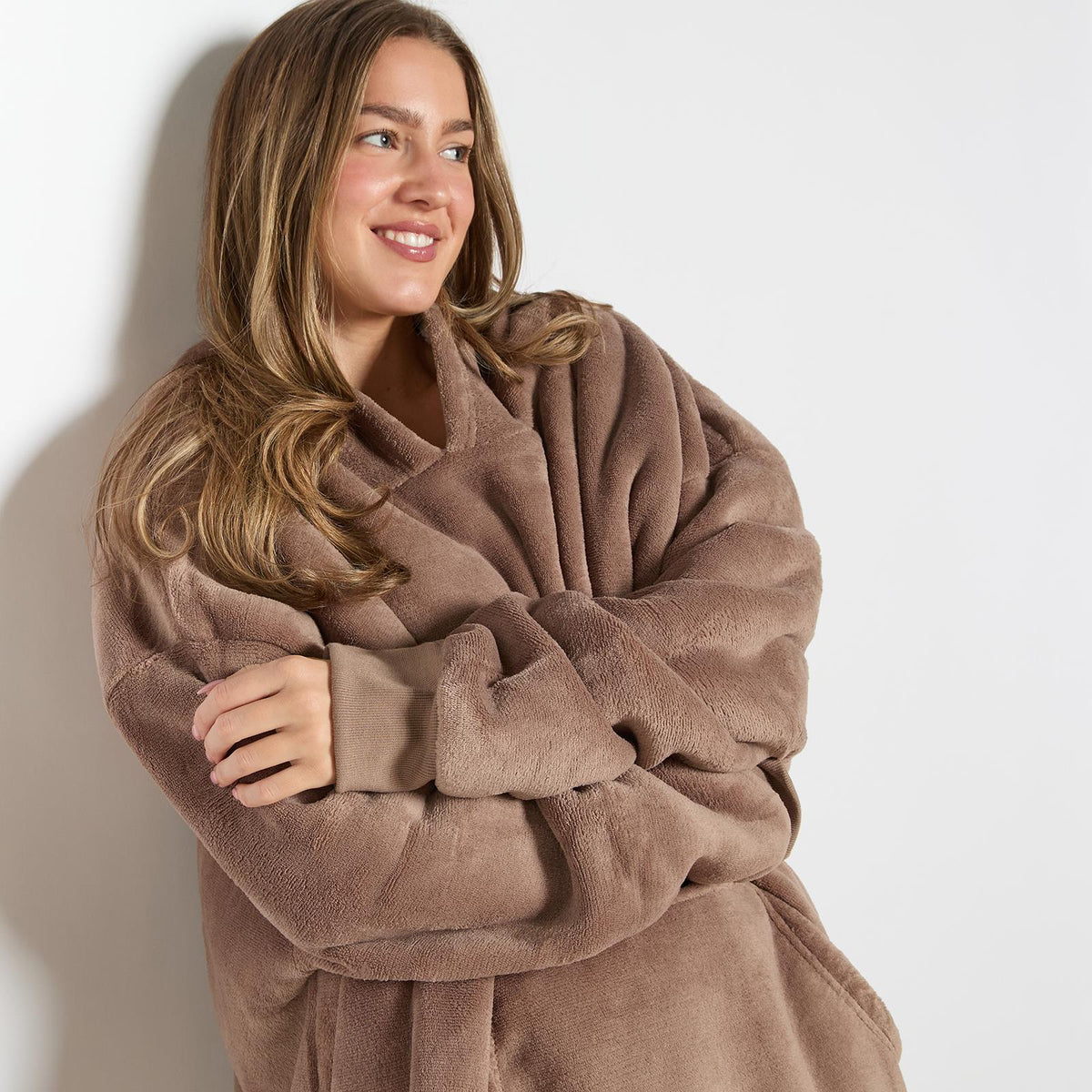 OHS Hoodie Blanket Oversized Ultra Plush Sherpa Giant Big Hooded Sweatshirt