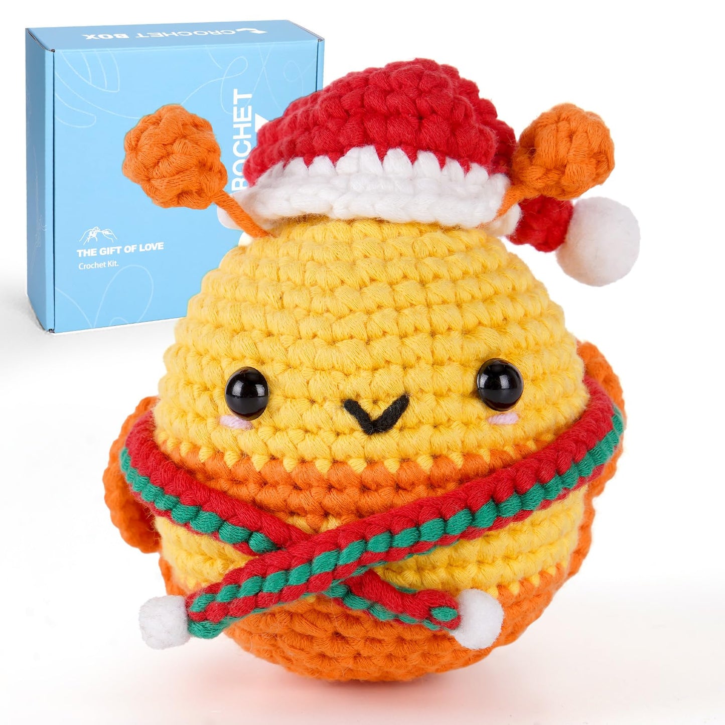 CROCHET BOX Complete Crochet Kit for Beginners - Highland Cow Crochet Kit, Include Video Tutorial, Instruction, Soft Yarn, Birthday Gift for Adults.