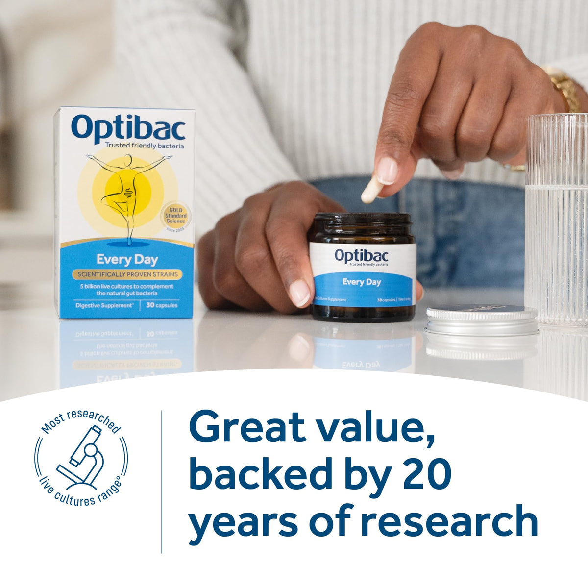 Optibac Every Day - Vegan Daily Digestive Supplement - 30 Capsules