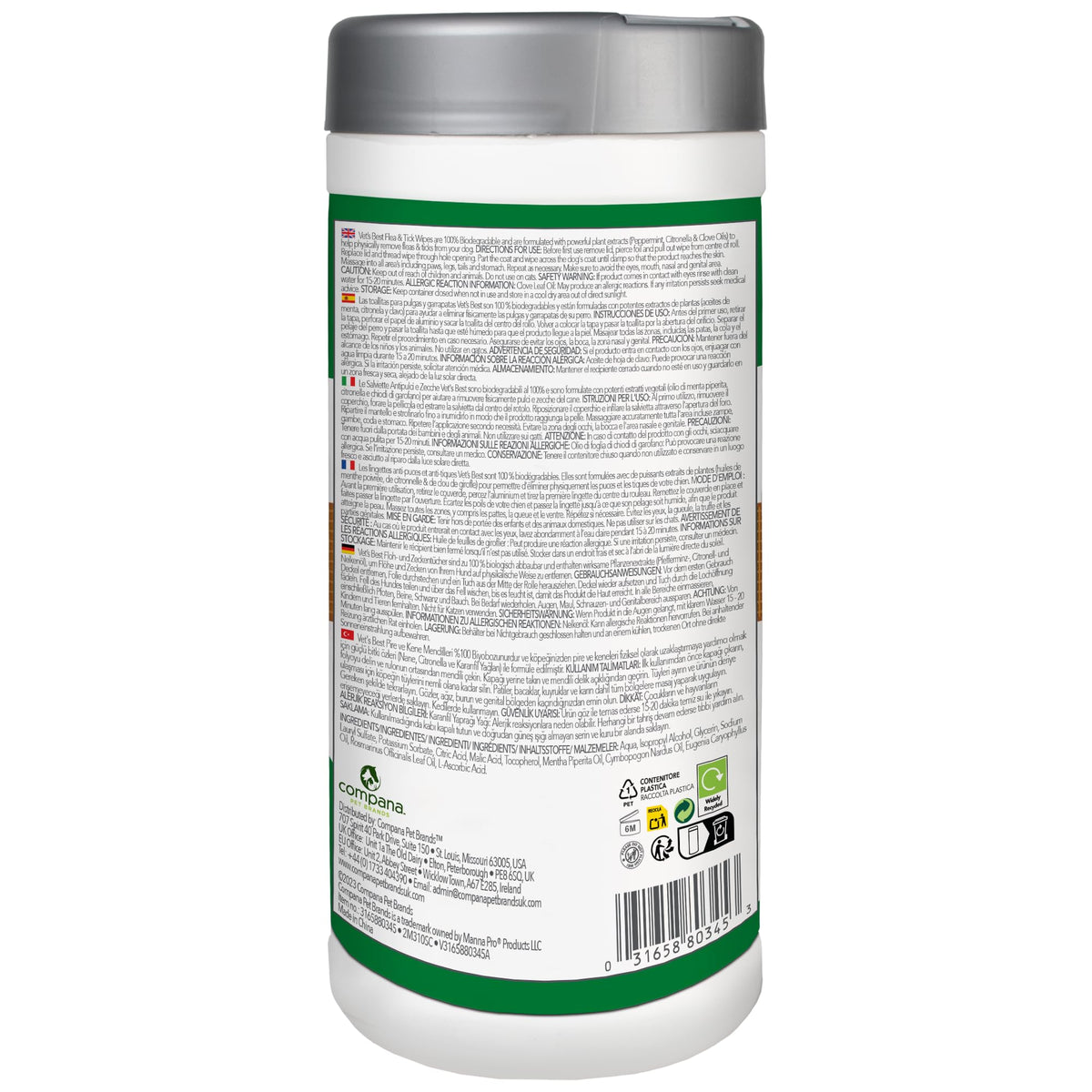 Vet's Best Flea Tick and Mite Flea Spray for Dogs Plant Based 500ml