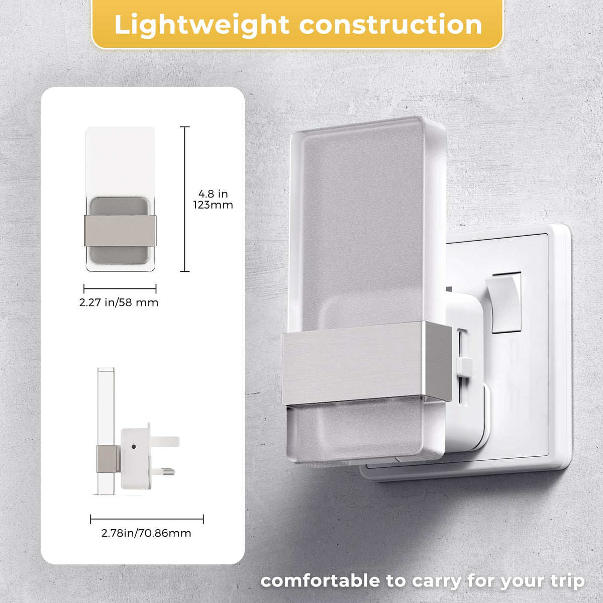 LOHAS-LED Night Light Plug in Wall with Motion Sensor, Dimmable Night Light
