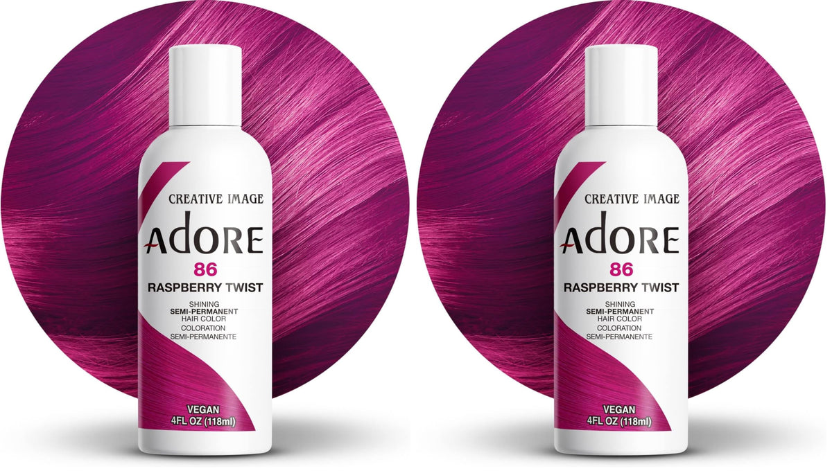 Adore Shining Semi Permanent Hair Colour 121 Jet Black – Vibrant Black Hair Dye, Vegan & Cruelty-Free, Ammonia, Peroxide & Alcohol Free