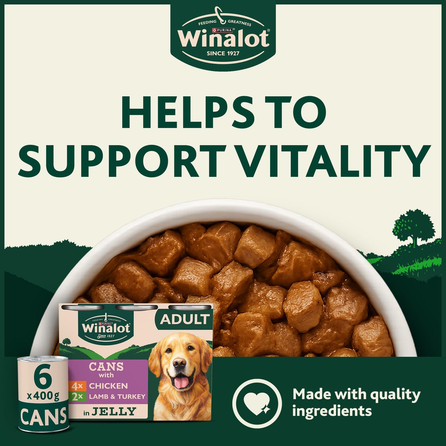 WINALOT Sunday Dinner Mixed in Gravy Wet Dog Food Pouches 40x100g
