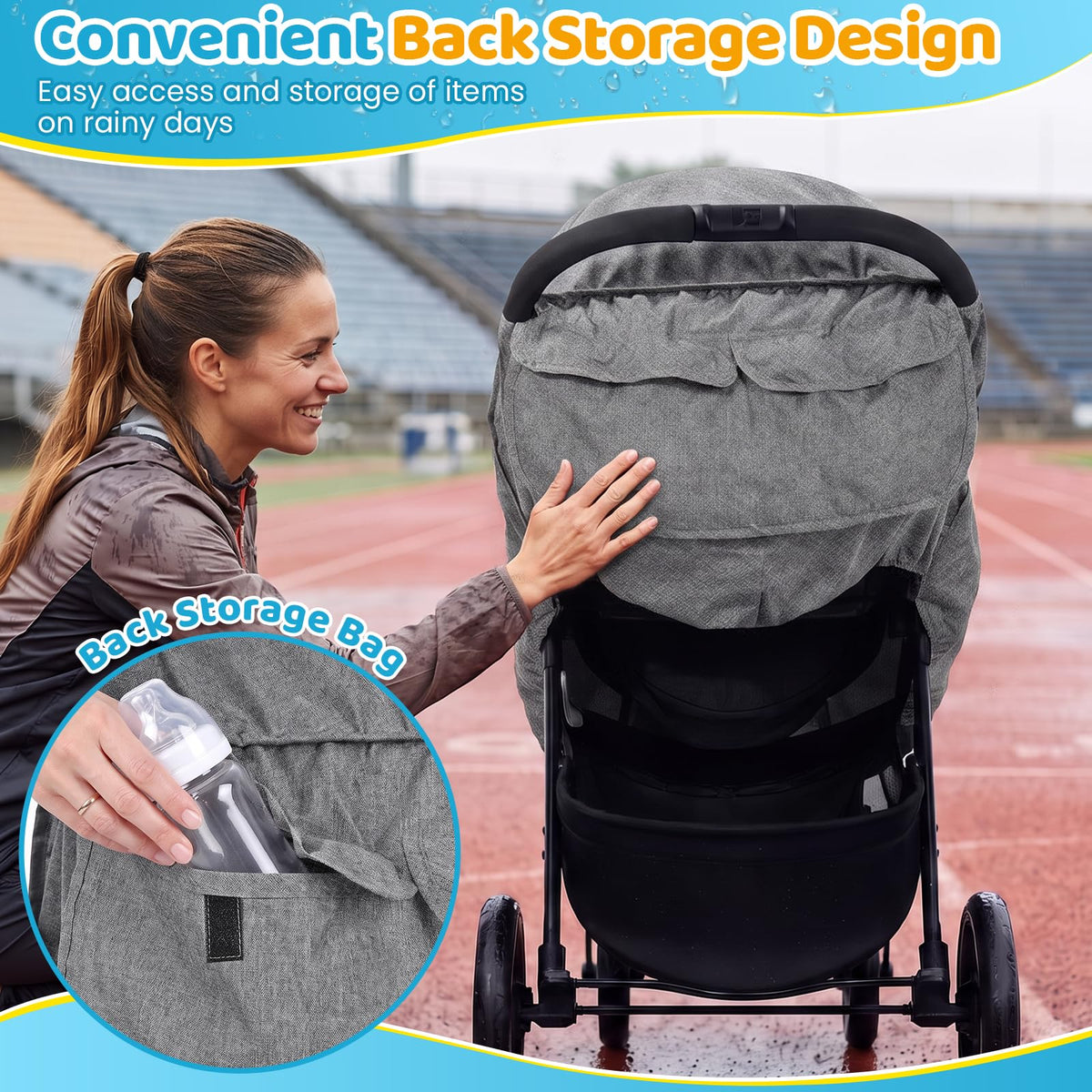 Orzbow Universal Rain Cover, Easy Access Door