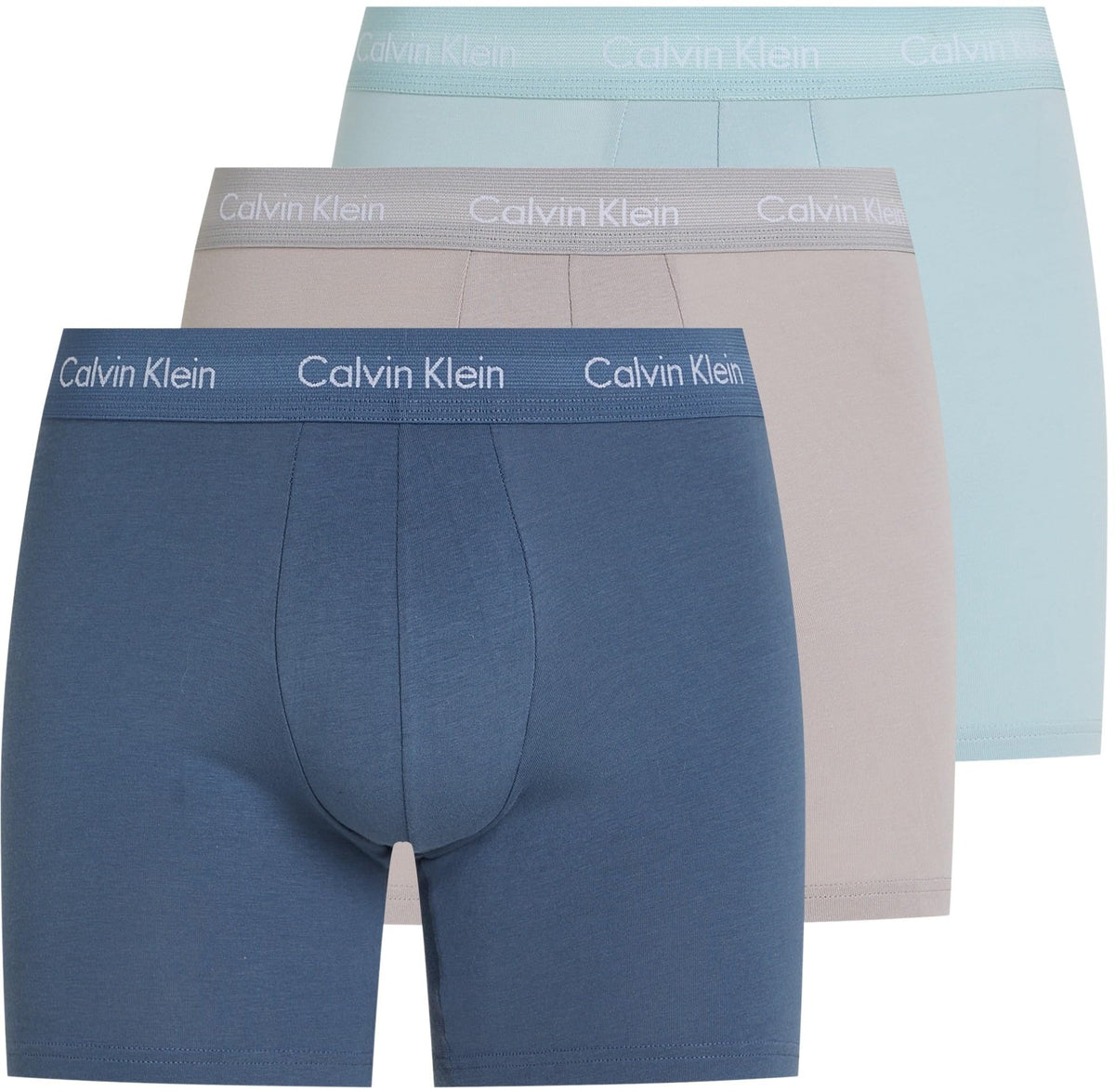 Calvin Klein Men’s 3 Pack Boxer Briefs with Logo Waistband