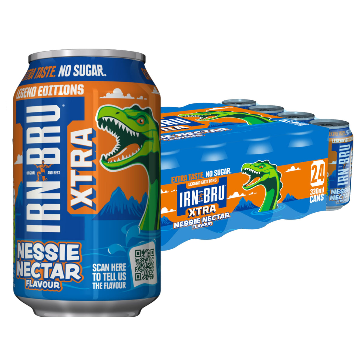 IRN-BRU Carbonated Soft Drink, 24 Pack, 330ml Cans
