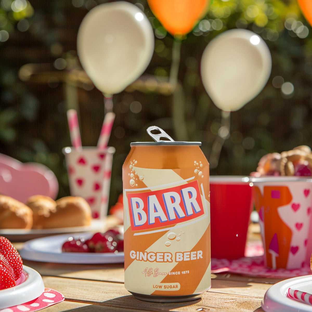 Barr Cream Soda Zero Sugar Sparkling Soft Drink, 24 Pack, 330ml Cans