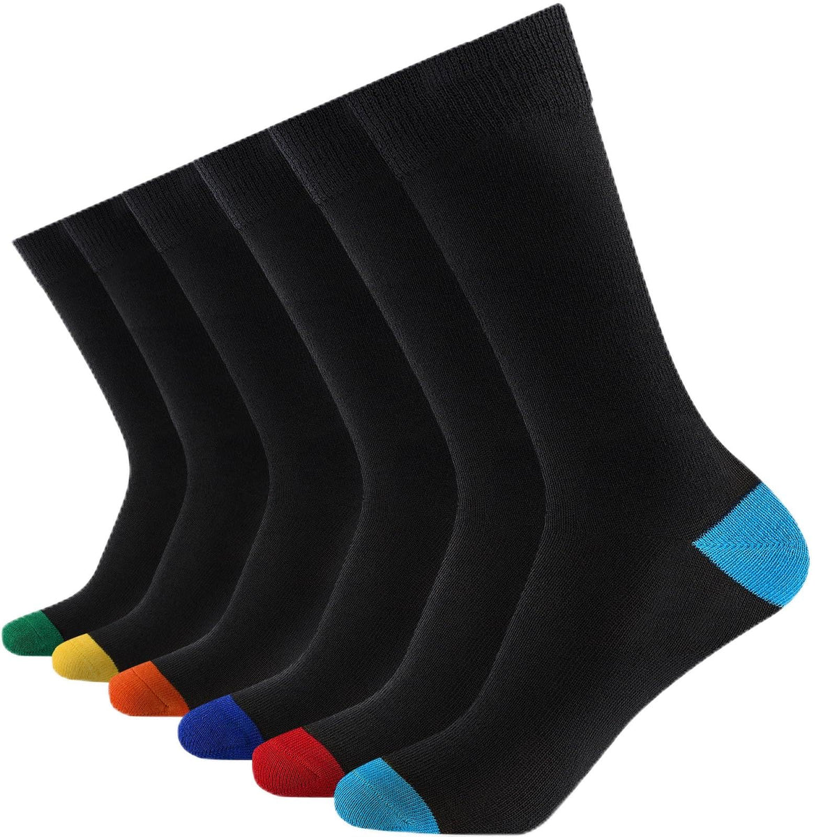 Cirorld 6/10 Pairs Mens Black Socks, Breathable Causal Cotton Socks Men