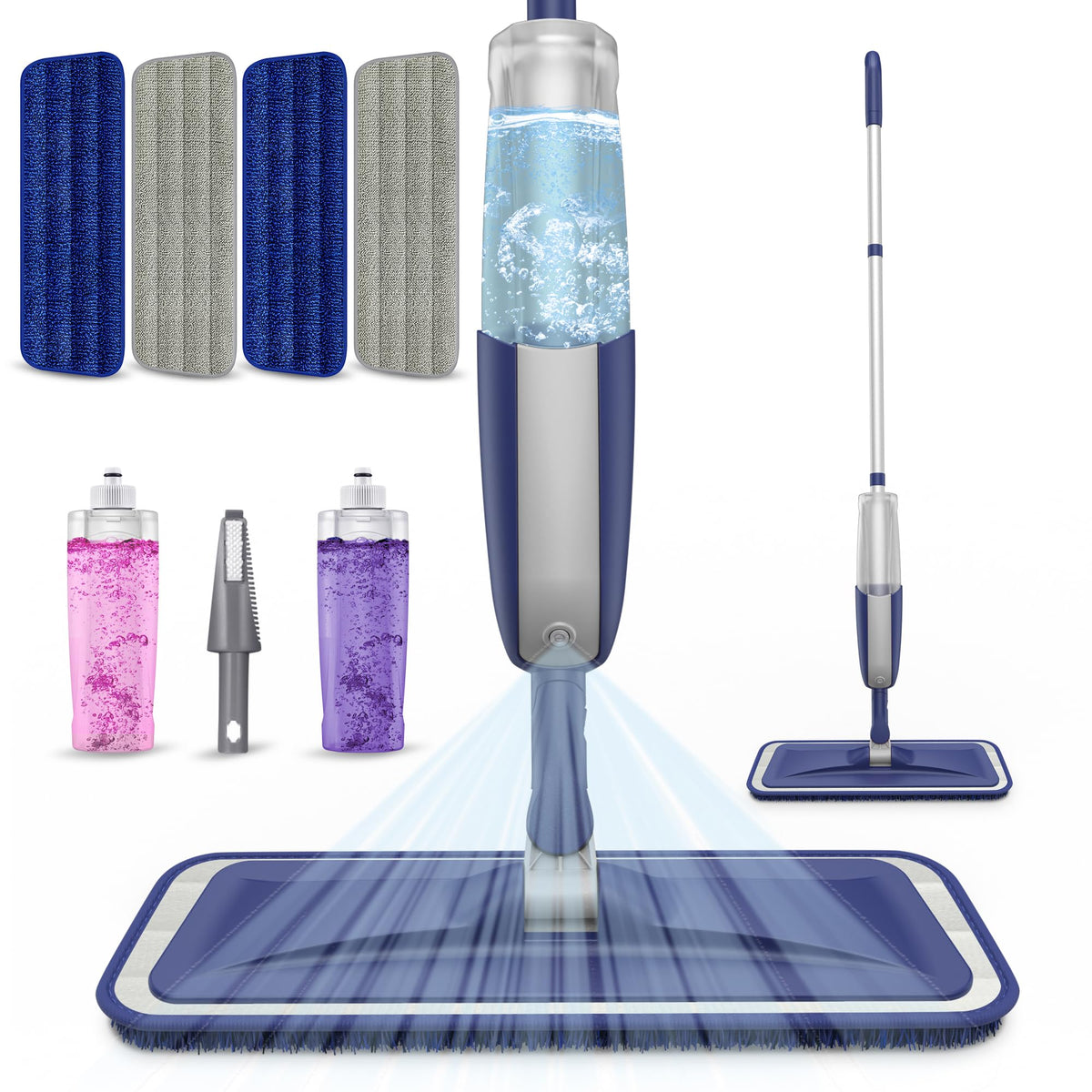 Spray Mops For Cleaning Floors - Microfiber Floor Mop with 3 Washable Pads