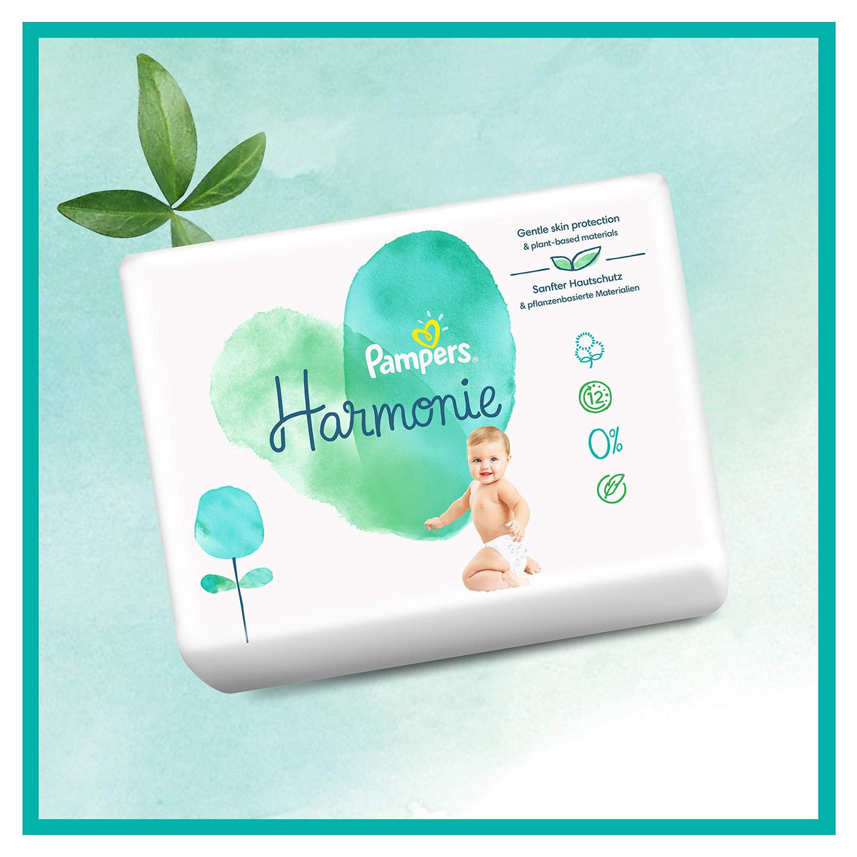 Pampers Baby Nappies Size 2 (4-8 kg / 9-18 lbs), Harmonie, 132 Count, Saving Pack, Baby Essentials for Newborn