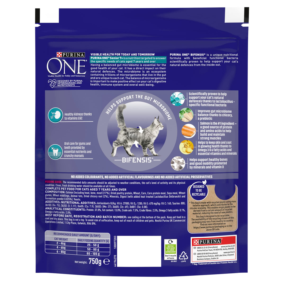 PURINA ONE Bifensis Adult Dry Cat Food Chicken 7.5kg Pack