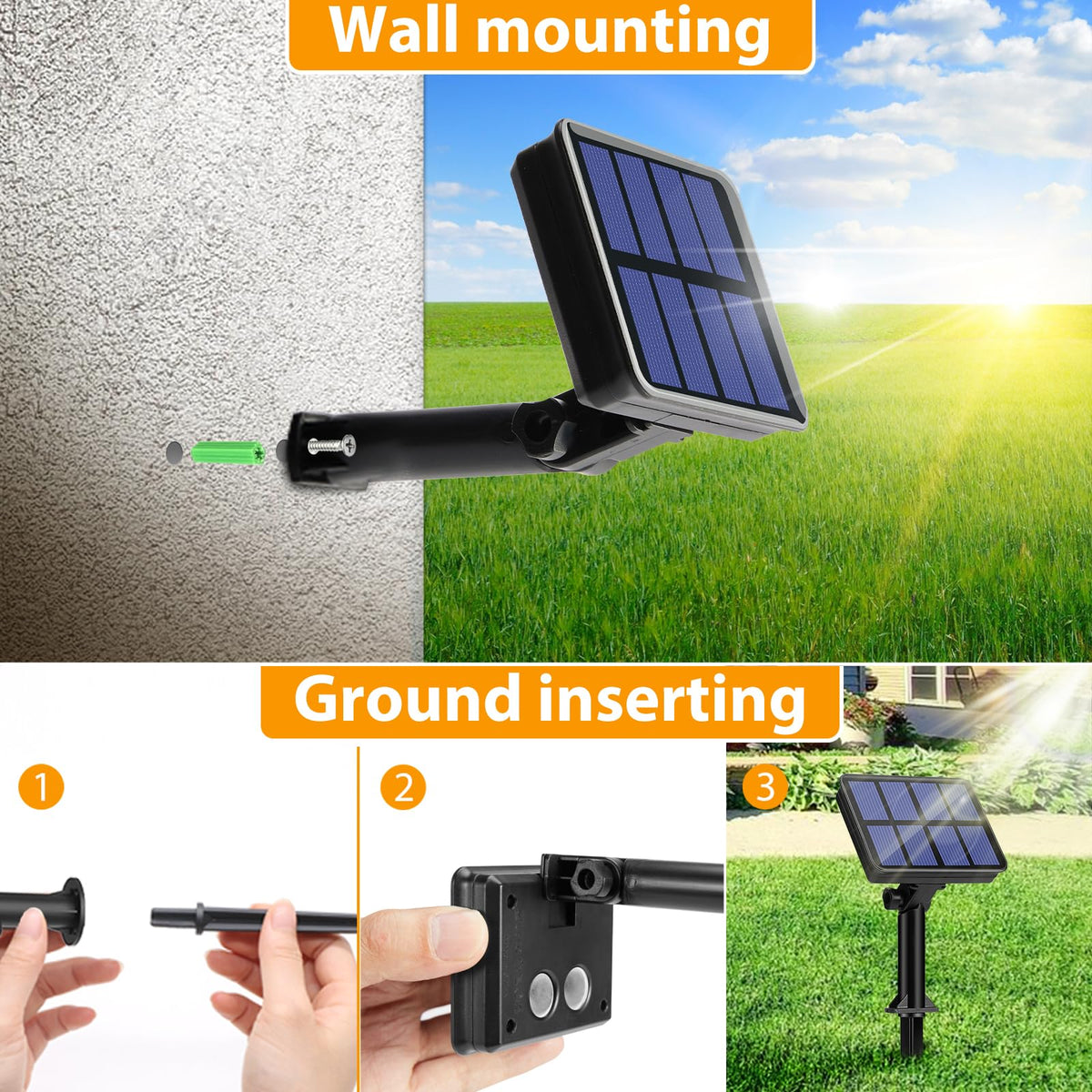 litogo 120 LED Solar String Lights Outdoor, 12M/40Ft 8 Modes Solars Garden Lights Waterproof Copper Wire Decorative Solar Fairy Lights for Patio, Gate, Yard, Trees, BBQ, Wedding, Party