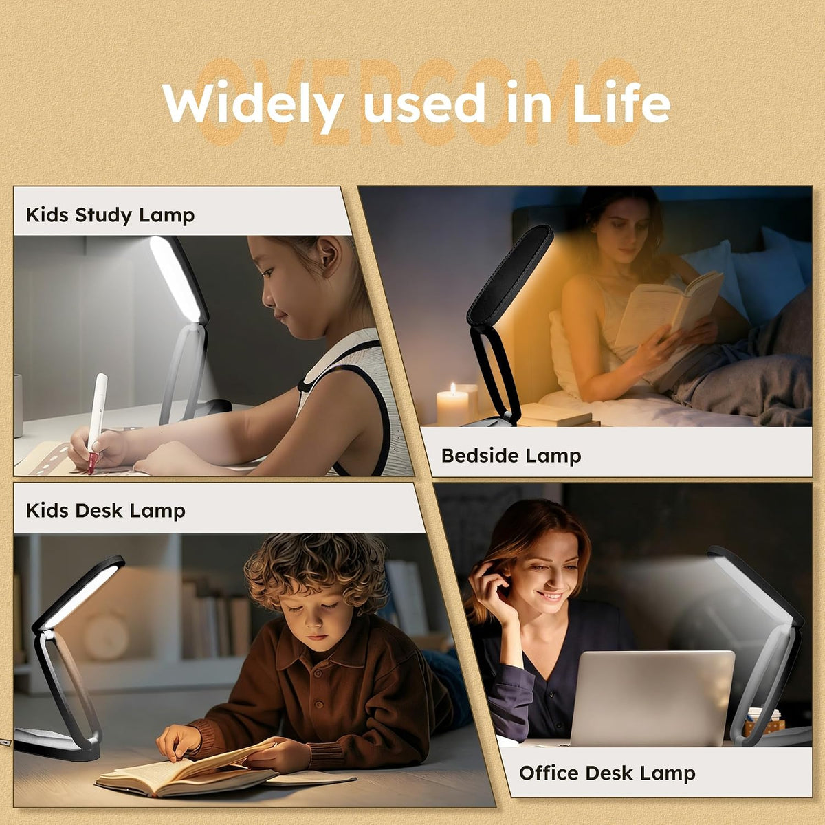 Small LED Rechargeable Portable Foldable Cordless Desk Table Lamp