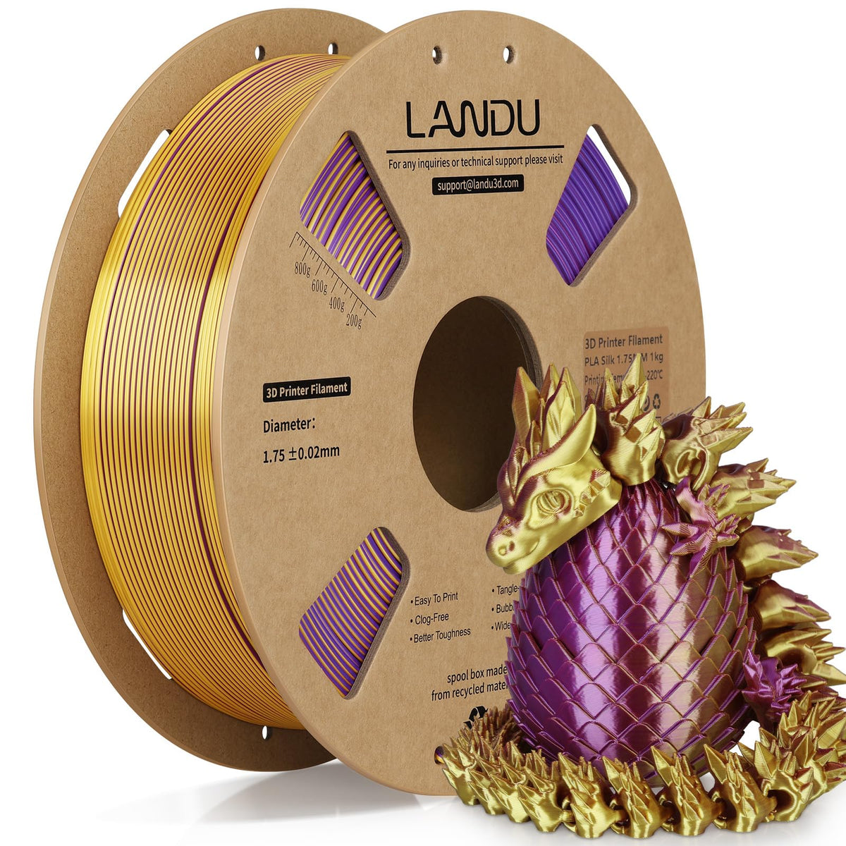 LANDU Filament Dryer 3D Printer Filament Dry Box,2 Spools Double Fast Heating Upgraded Filament Dehydrator Keeping Filaments Dry for 1.75mm/2.85mm One-Key Set for PLA PETG ABS TPU