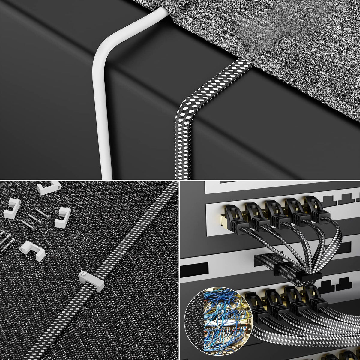 ARISKEEN Cat 8 Ethernet Cable 10M, High-Speed 40Gbps 2000MHz Network Cable Braided Flat Gigabit Rj45 STP Shielded Internet Network Lan Cable Cord for Modem Router PC