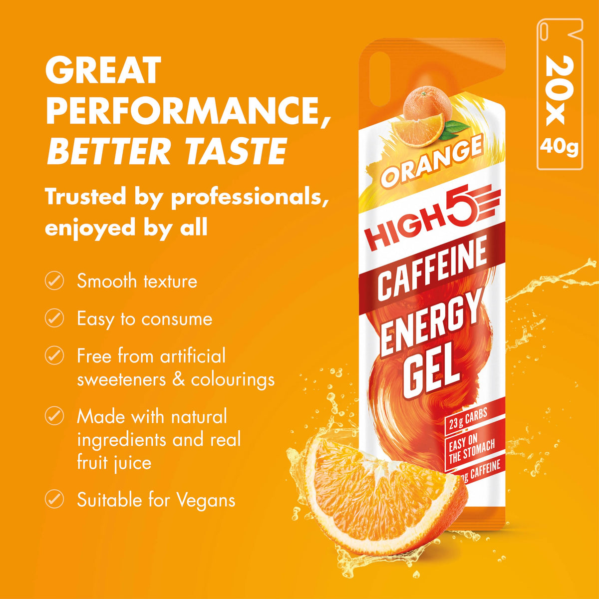 HIGH5 Energy Gels, Running Gel for Fast & Sustained Energy, Mixed, 8 x 40g