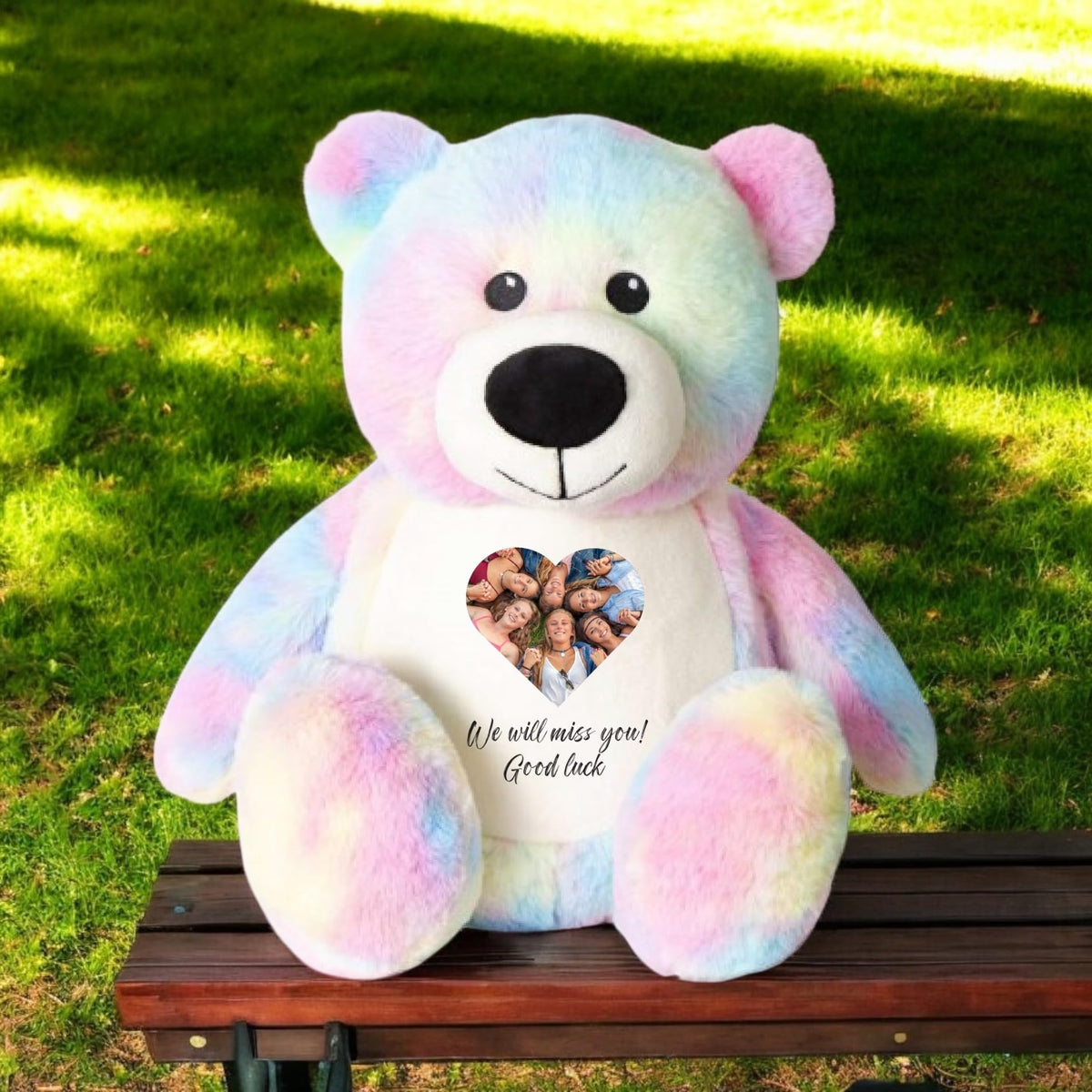 Custom Photo Teddy Keepsake | Personalized Picture Bear for Birthdays & Special Occasions | Memorial Baby Loss Keepsake | Personalised Gifts for Girlfriend, Multi