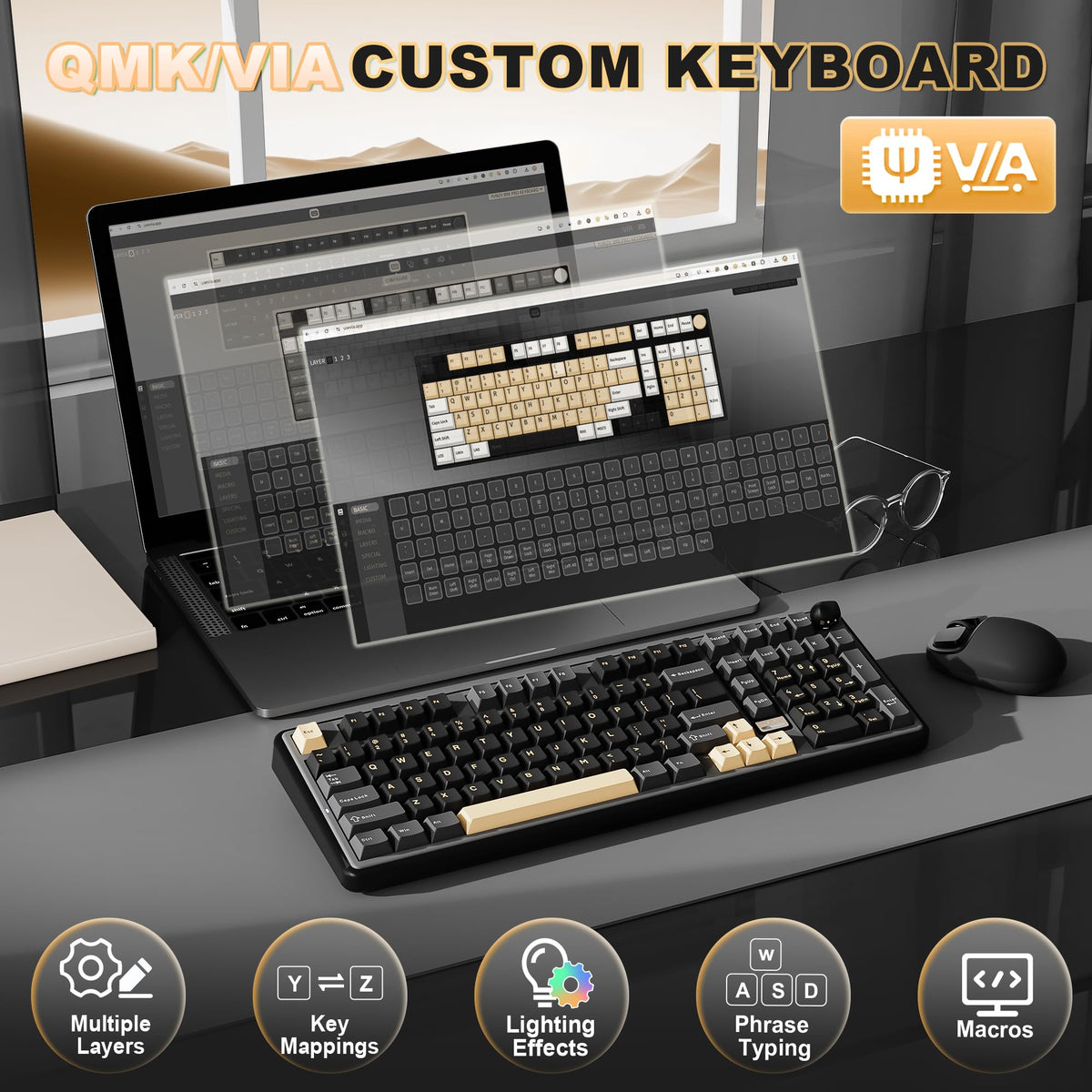 YUNZII B98 PRO 96% Wireless Mechanical Keyboard (Matcha Green, Candy Switch)