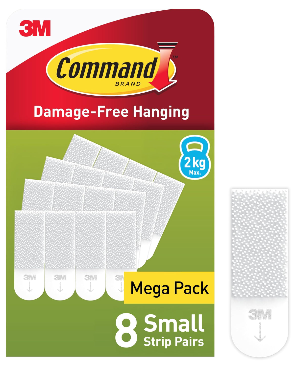 Command Picture Hanging Strips, Medium, 8 Pairs (16 Adhesive Strips)