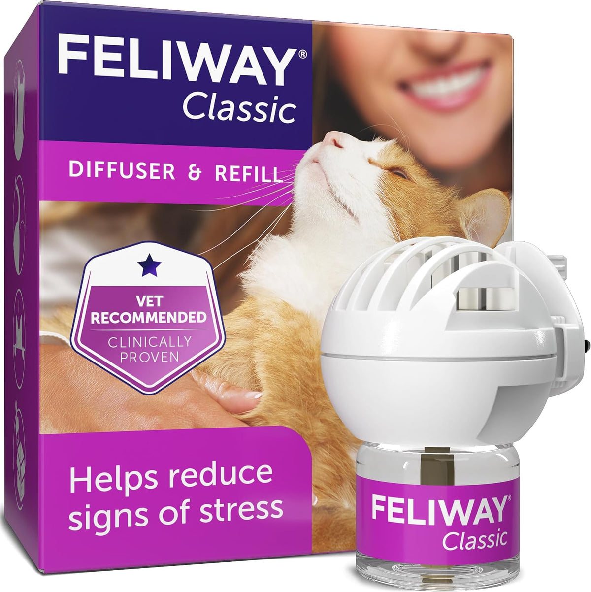 FELIWAY Classic Cat Calming Plug-In Pheromone Diffuser Starter Kit