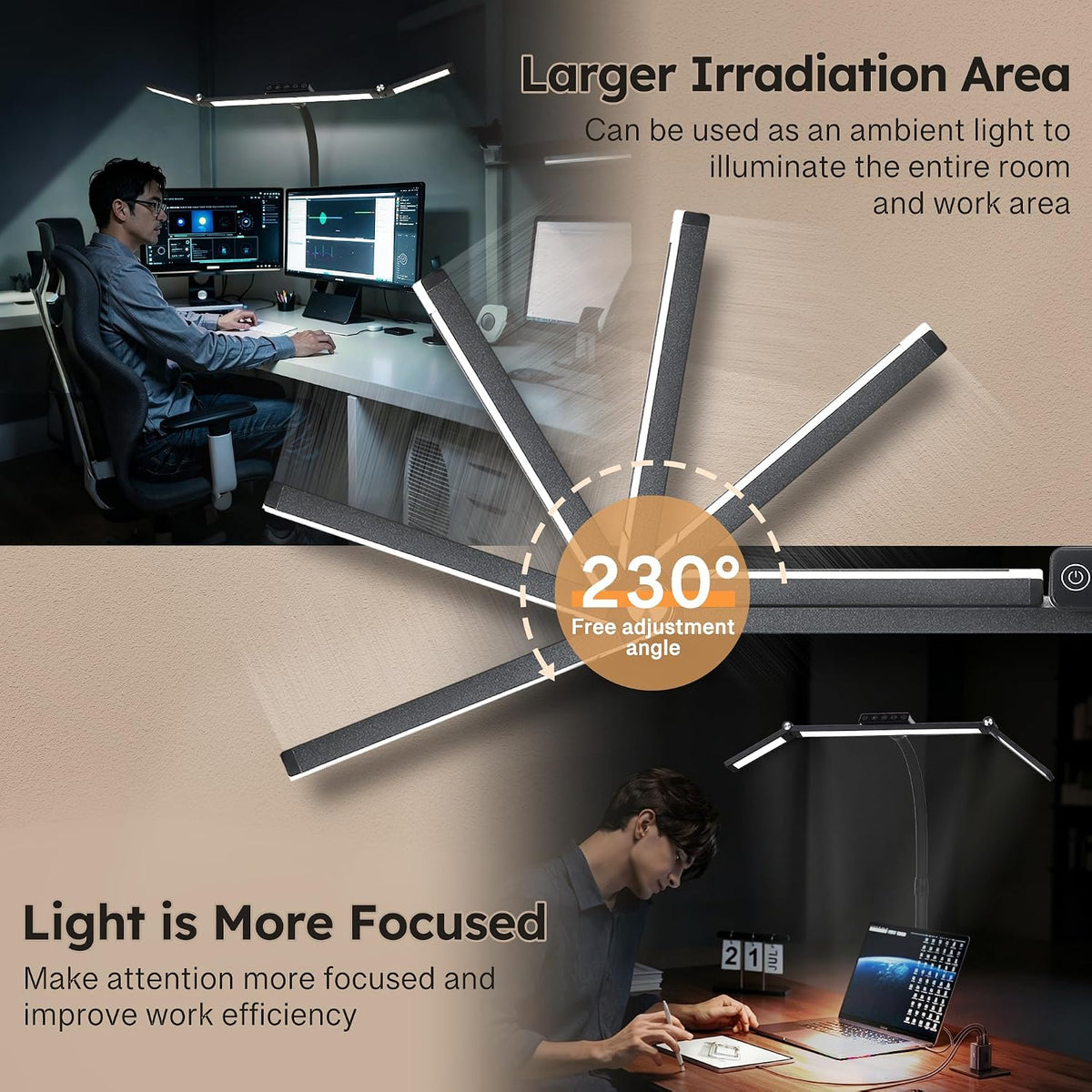 Small LED Rechargeable Portable Foldable Cordless Desk Table Lamp