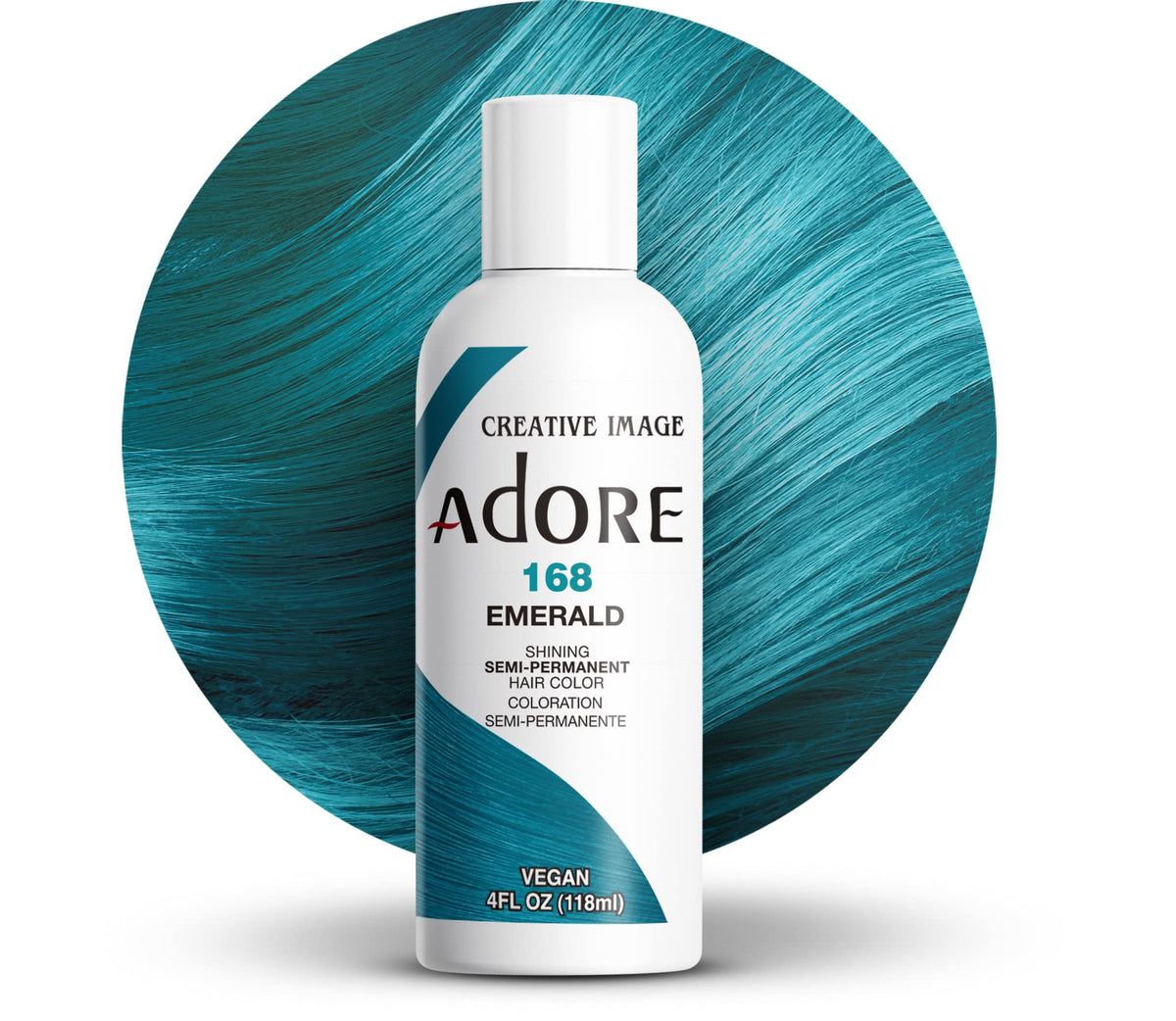 Adore Shining Semi Permanent Hair Colour 121 Jet Black – Vibrant Black Hair Dye, Vegan & Cruelty-Free, Ammonia, Peroxide & Alcohol Free