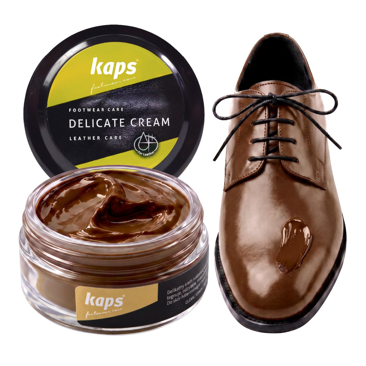 Leather Shoe Cream Polish & Conditioner, Kaps 50ml