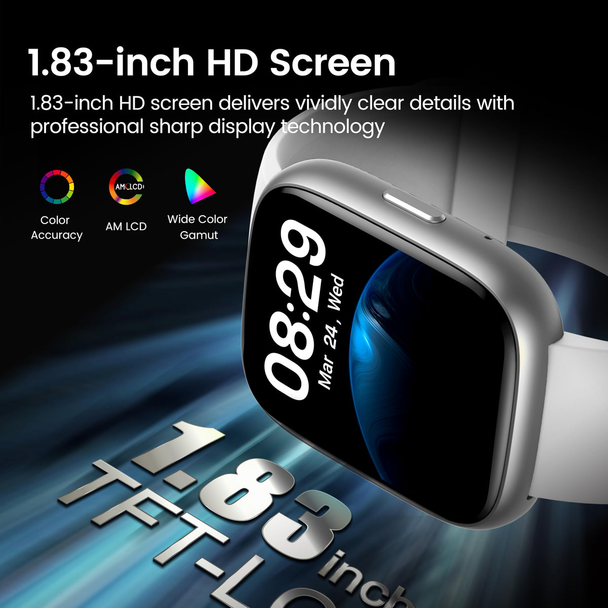 Cillso Smart Watch, Alexa Built-in, 1.83" Bluetooth Calling Fitness Watch