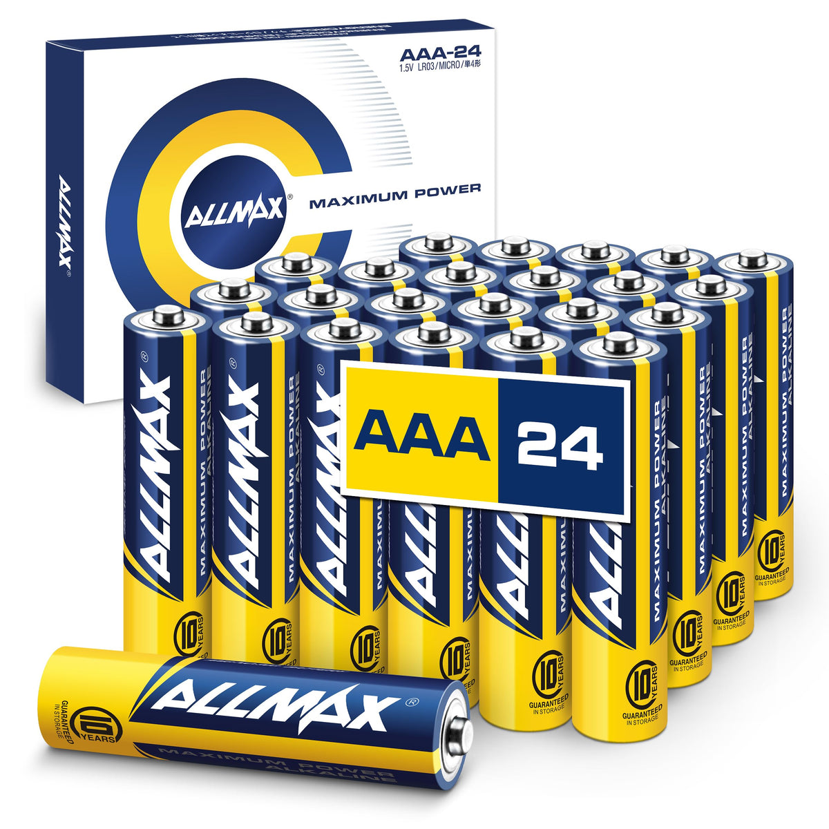 Allmax AAA (LR03) Maximum Power Alkaline Batteries (12 Count) – 1.5V