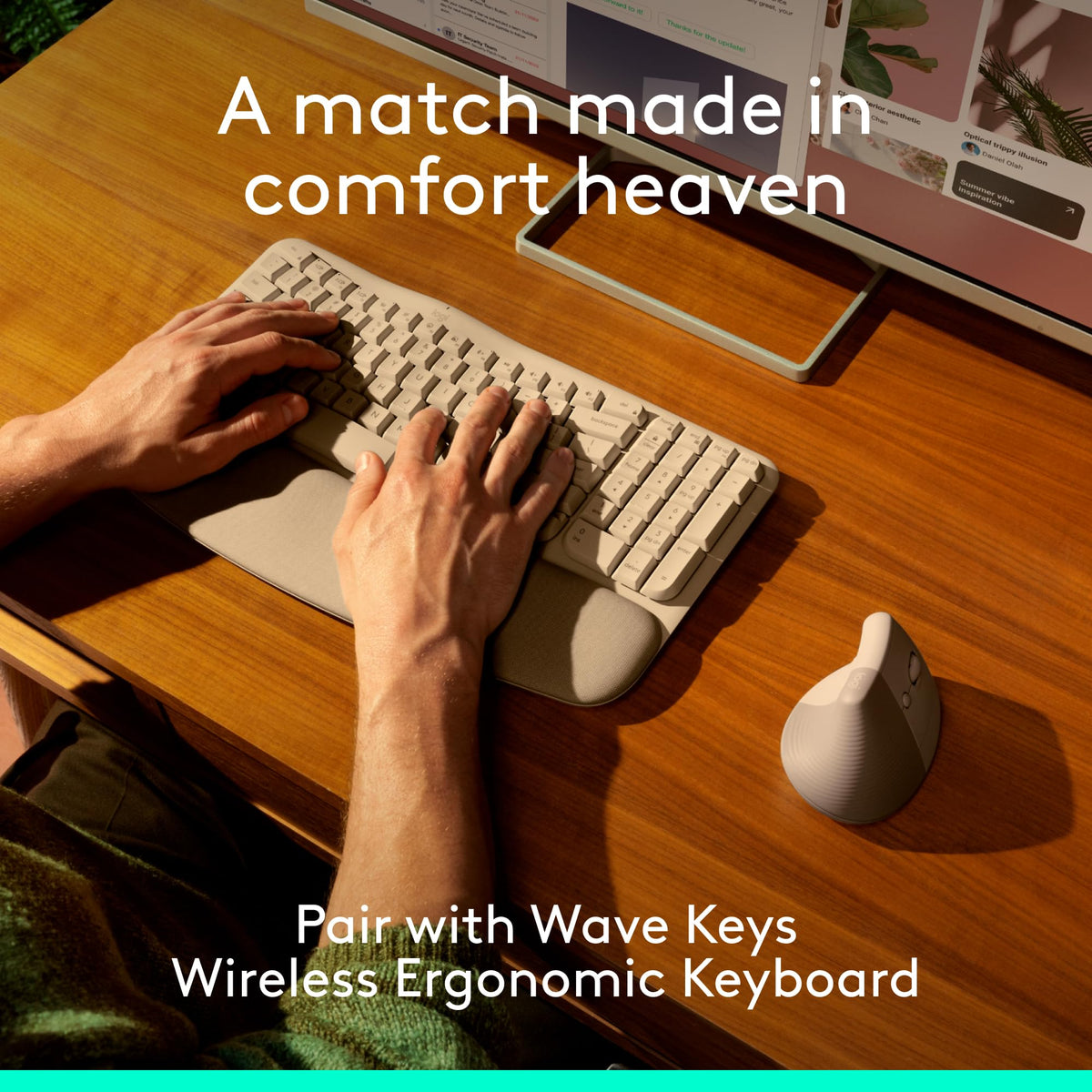 Logitech Wave Keys & Lift Vertical Mouse