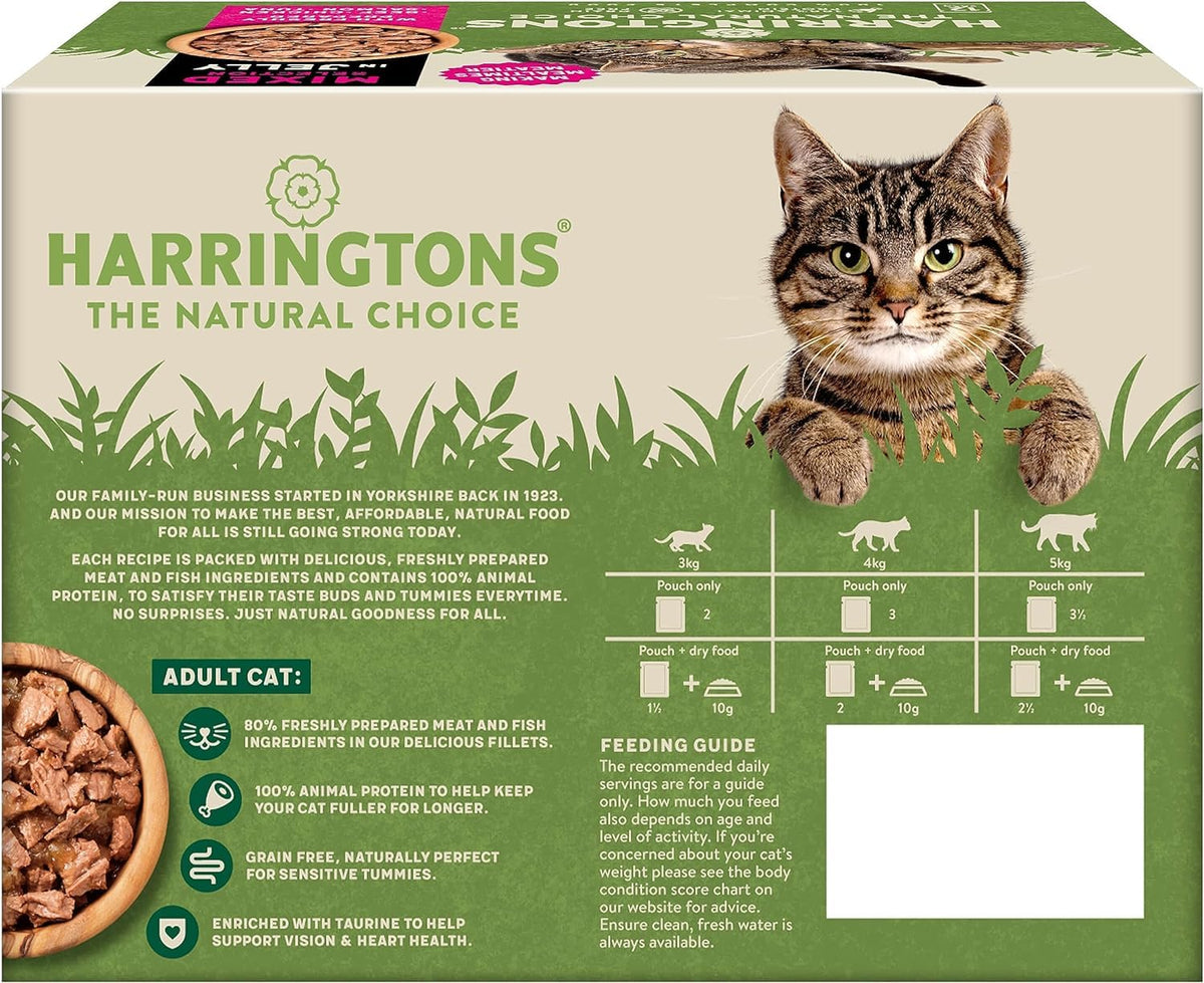 Harringtons Complete Wet Adult Cat Food Pouch Mixed in Jelly Pack 40x85g
