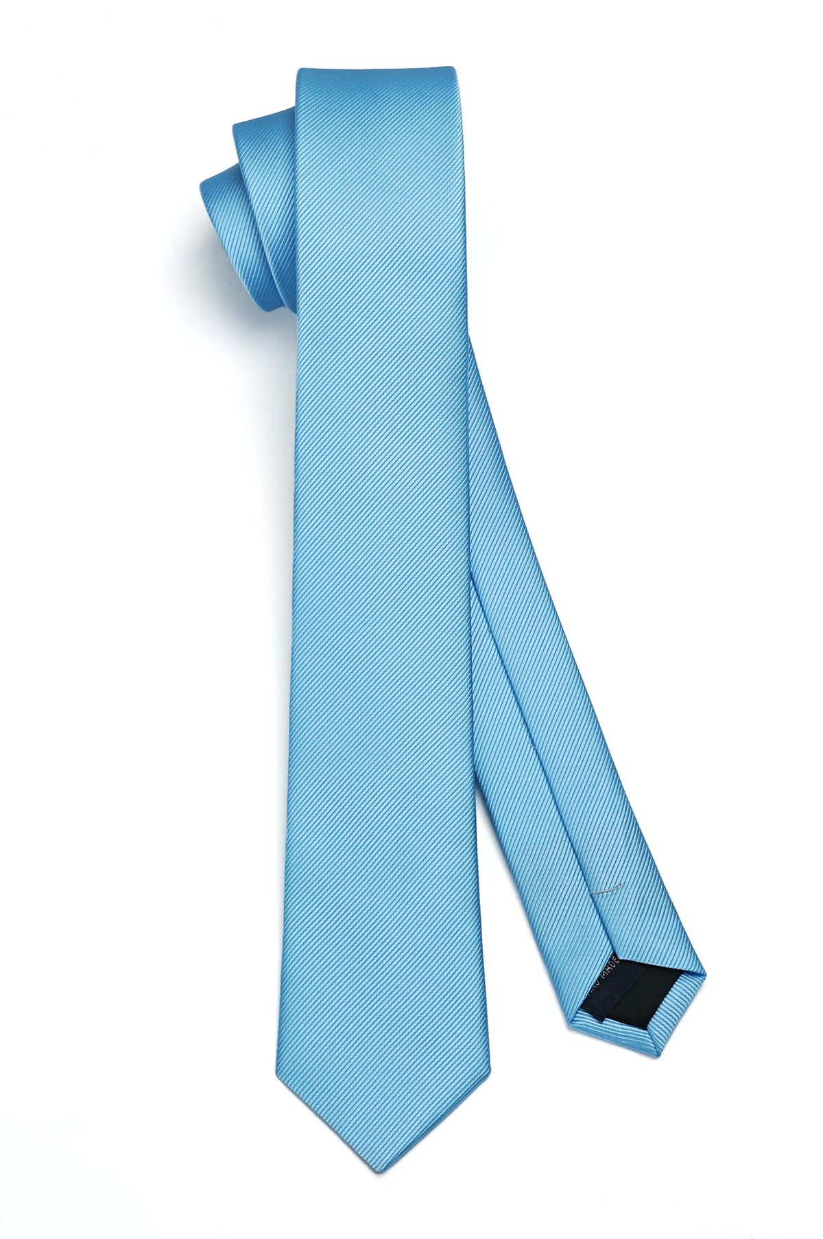 HISDERN Skinny Tie Solid Color 6cm Slim Ties for Men Wedding Classic Formal Business Necktie