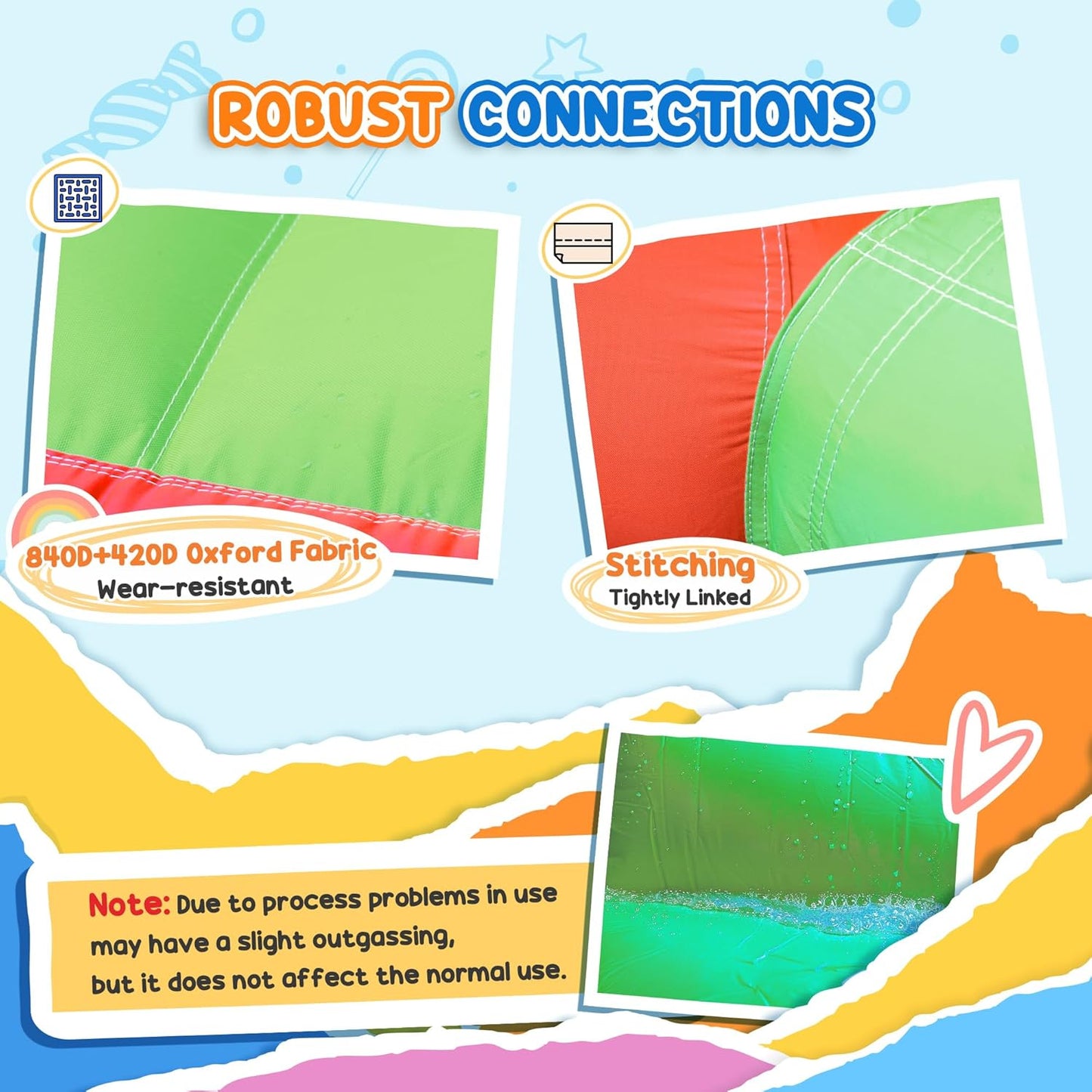 Outsunny 4-in-1 Kids Bouncy Castle with Slide, Pool, Trampoline & Basketball Hoop — Ages 3-8