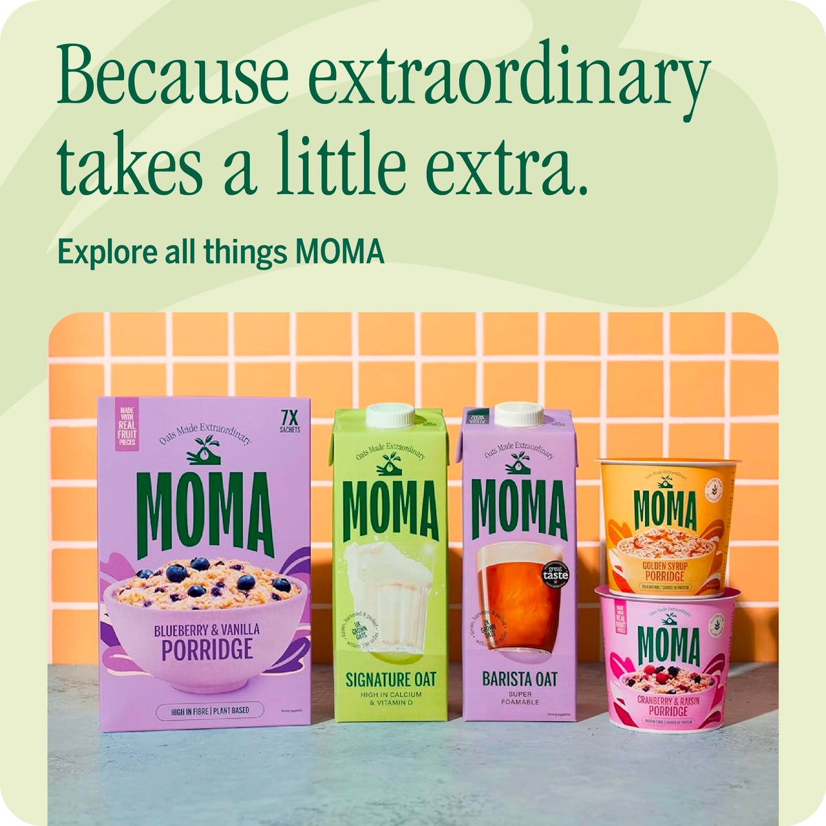 MOMA Pistachio Oat Drink • 1L • No Added Sugar • Vegan, Nut Free & GF
