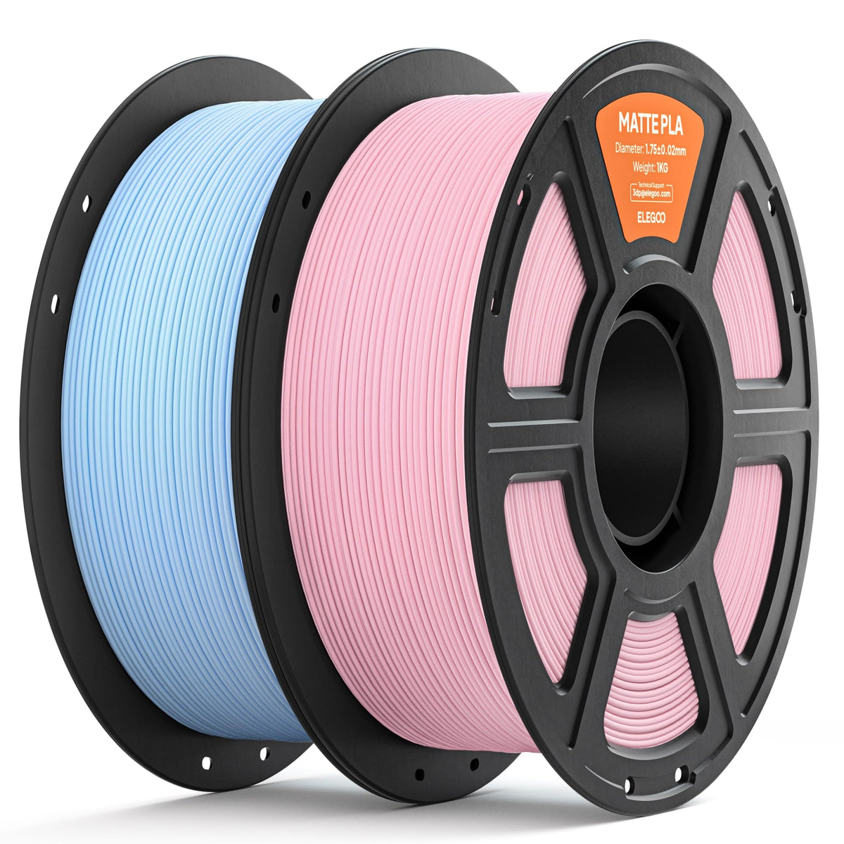 ELEGOO Matte PLA 3D Printer Filament 1.75mm White 2KG, Matte Finish