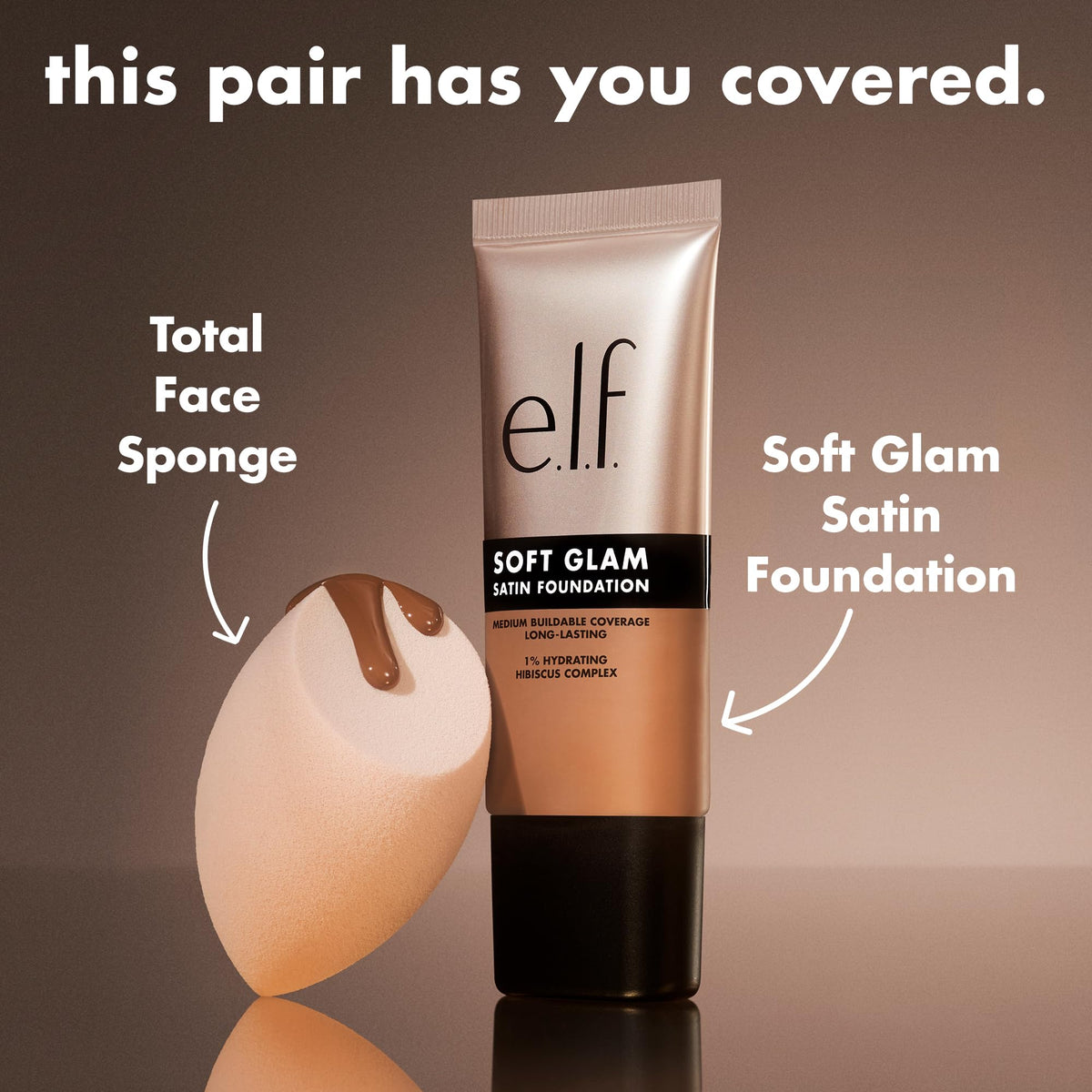 e.l.f. Soft Glam Foundation, Medium Coverage, Long-Lasting & Buildable Foundation For A Smooth, Satin Finish, Vegan & Cruelty-Free, 21 Light Neutral
