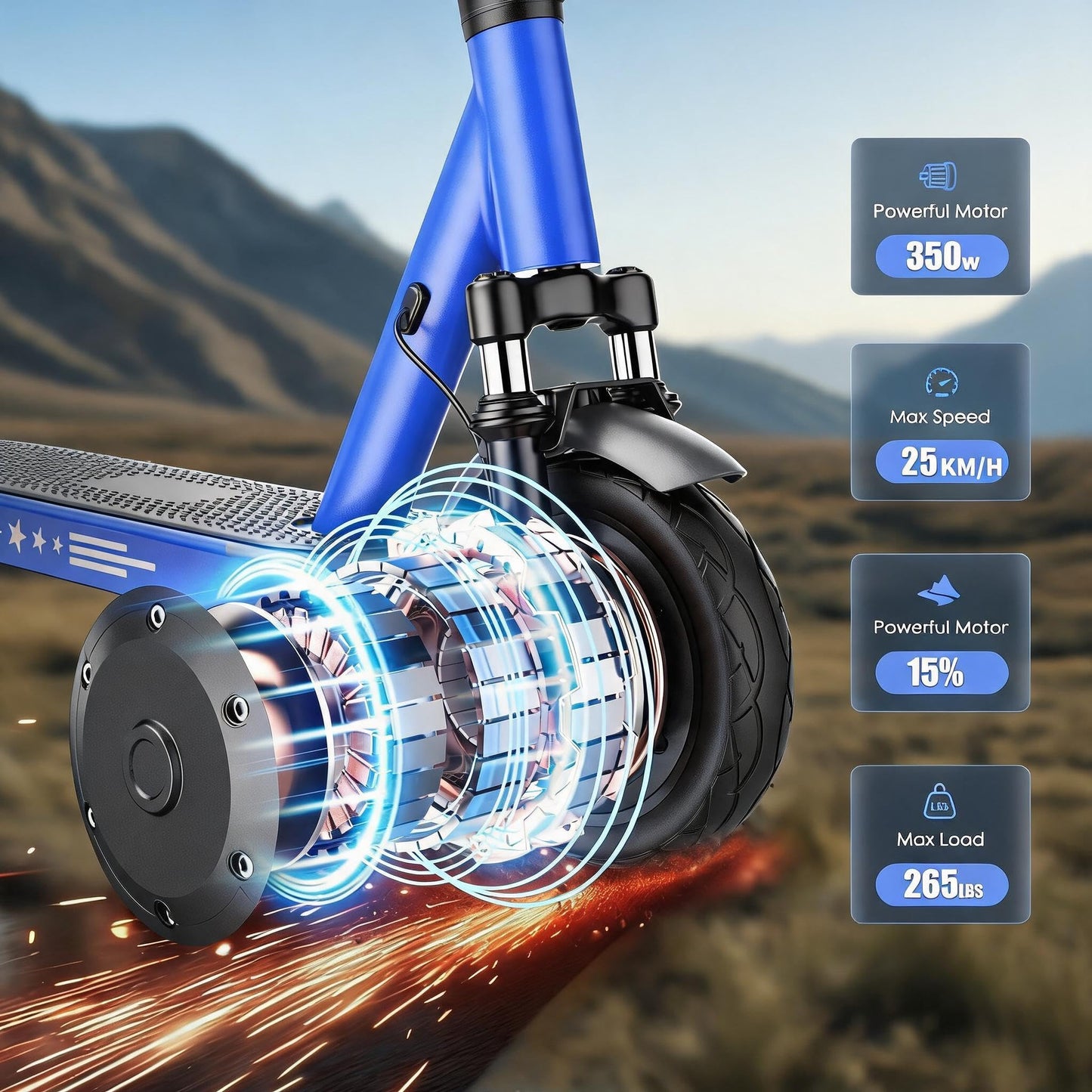 Zephyride V8 Electric Scooter — 350W, 25 km/h, 28-35 km Range, Smart App | UL-2272 Certified