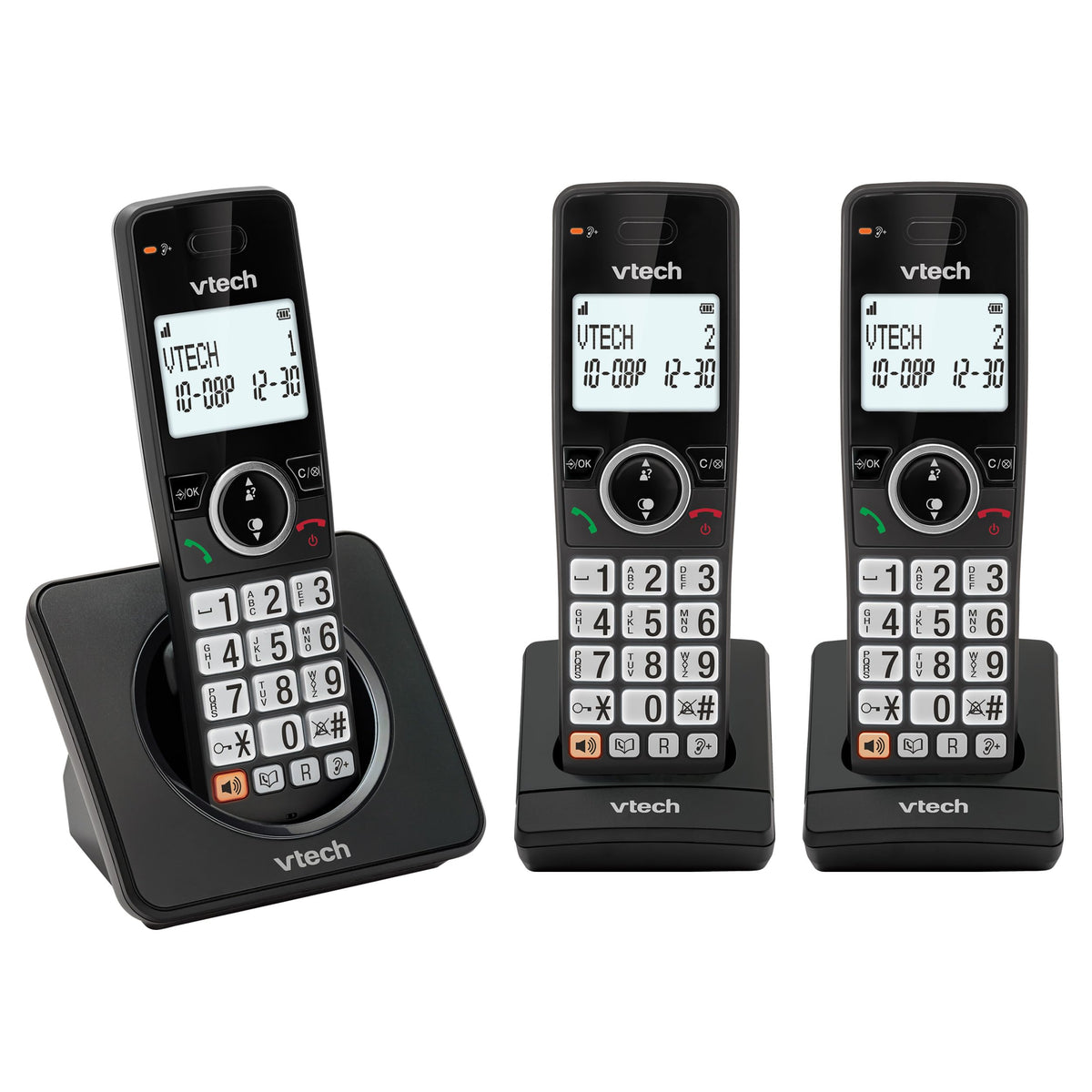 VTech EA5001 DECT Cordless Phone with Nuisance Call Blocker,Easy-to-Read Backlit Display,Landline Phone with 18 Hours Talk-time,Volume Booster,Handsfree Speakerphone,Speed Dial,2-Handset