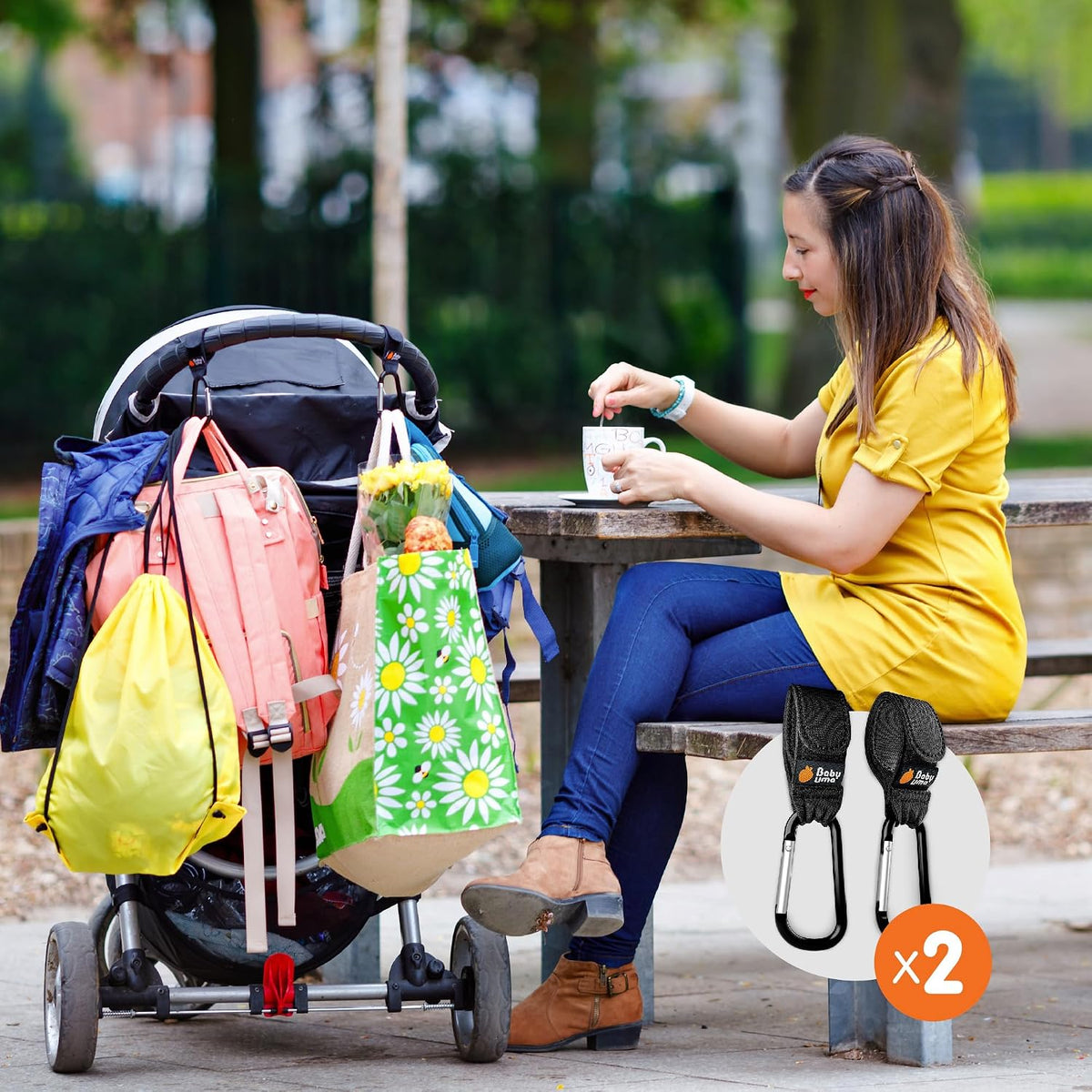 Baby Uma Buggy Clips for Pram - Award-Winning, 5 kg Capacity, Non-Slip