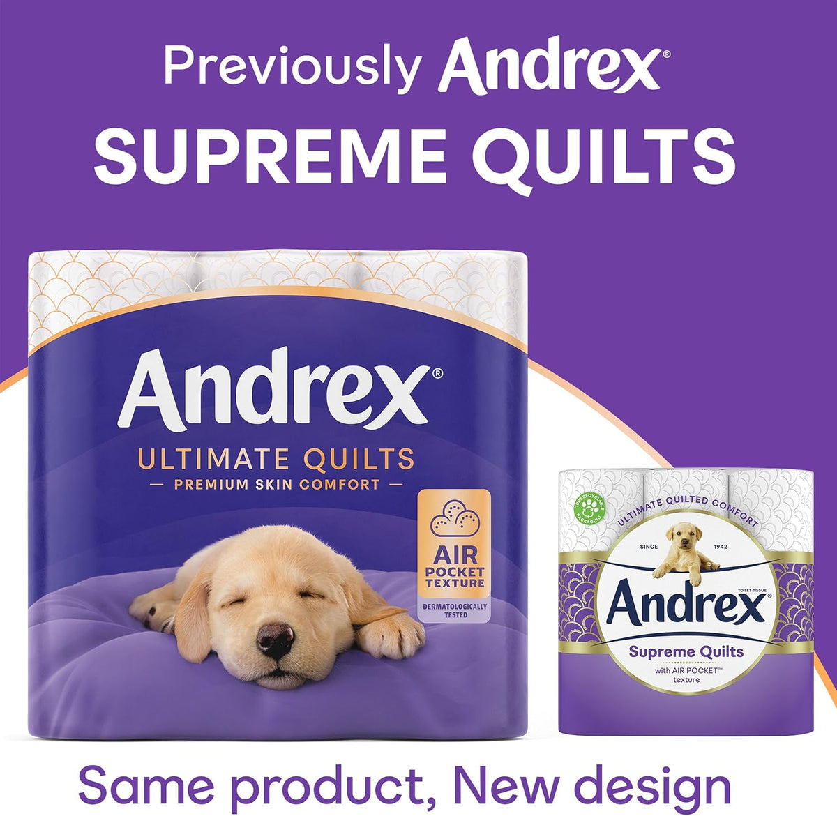Andrex Ultimate Quilt Toilet Roll - 48 Toilet Rolls, 3-Ply, Bulk Buy