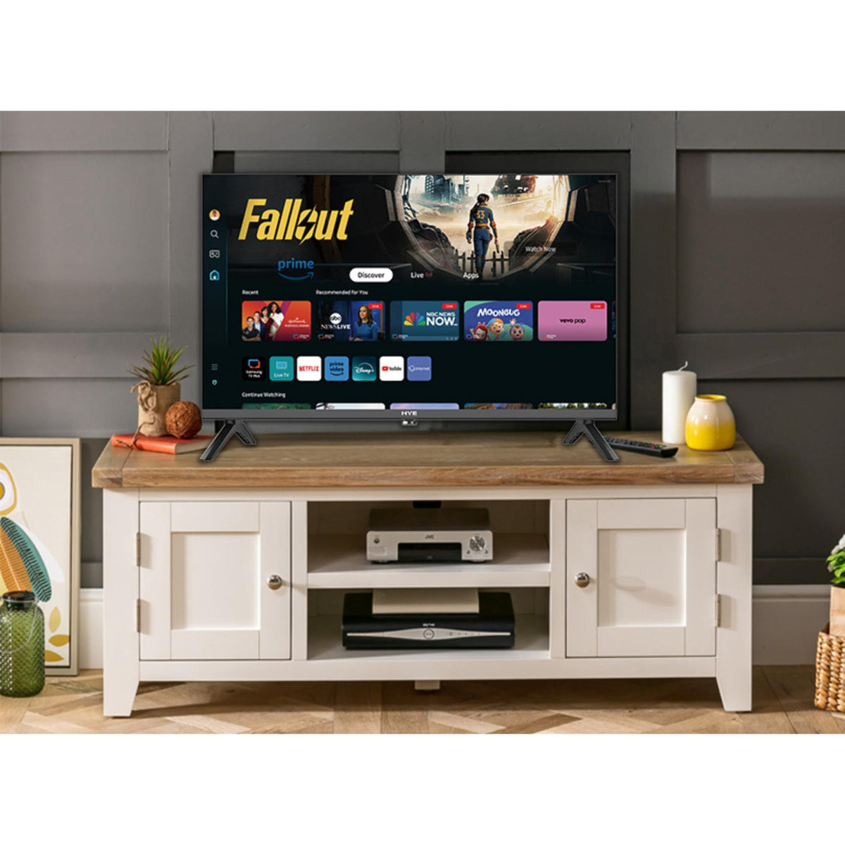 HYE 50" LED Smart TV - 4K Ultra HD, Samsung Tizen OS & Gaming Hub, Black