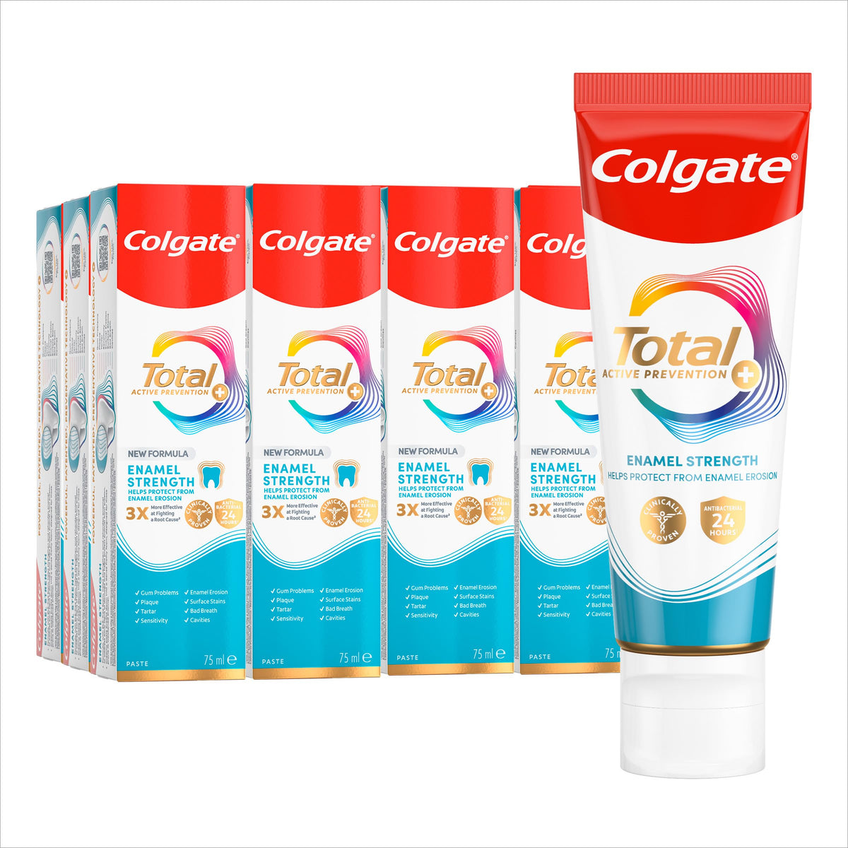 Colgate Total Active Prevention+ Decay + Erosion Defence Toothpaste, 75ml